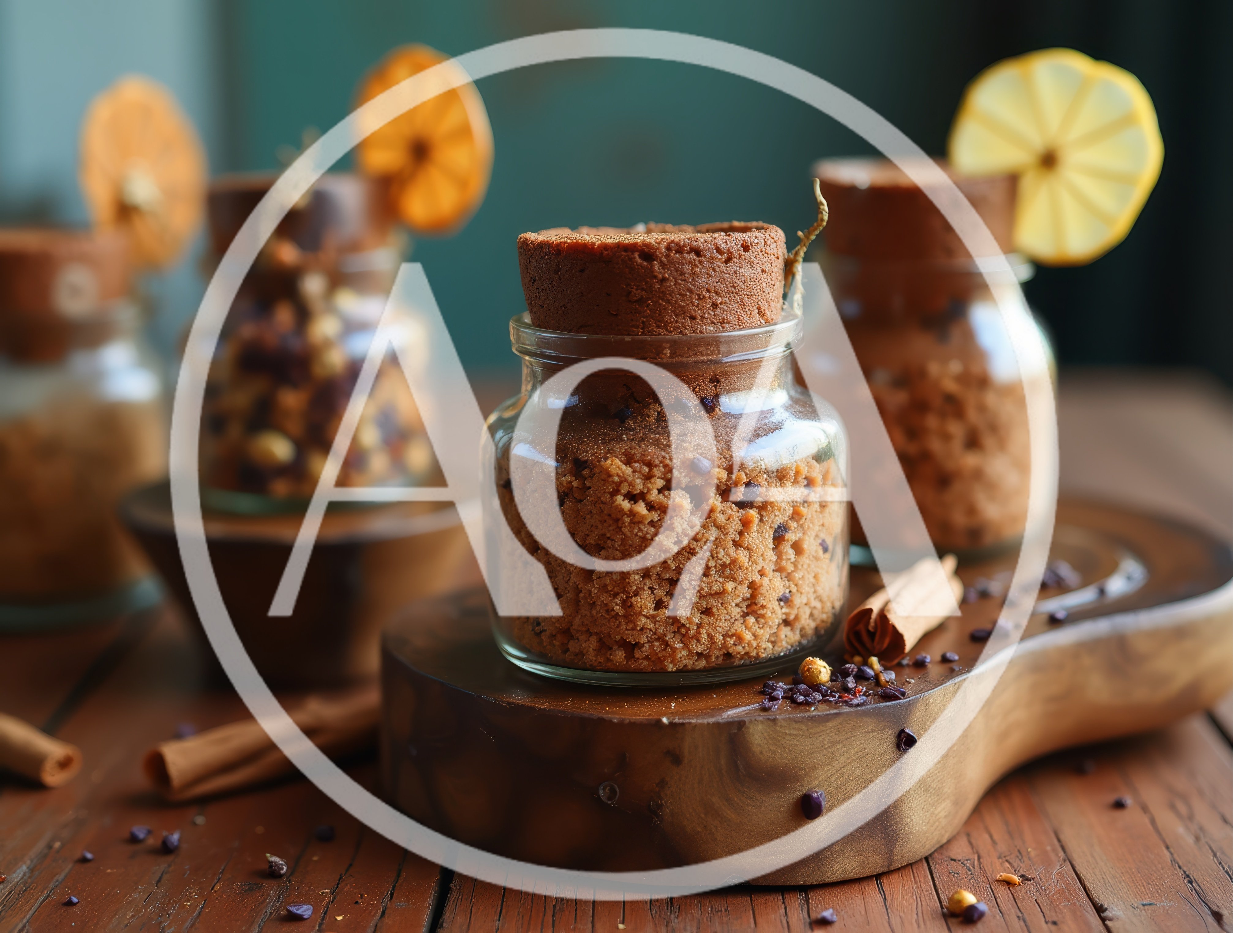 Glass Jars Filled With Spiced Brown Sugar Mix