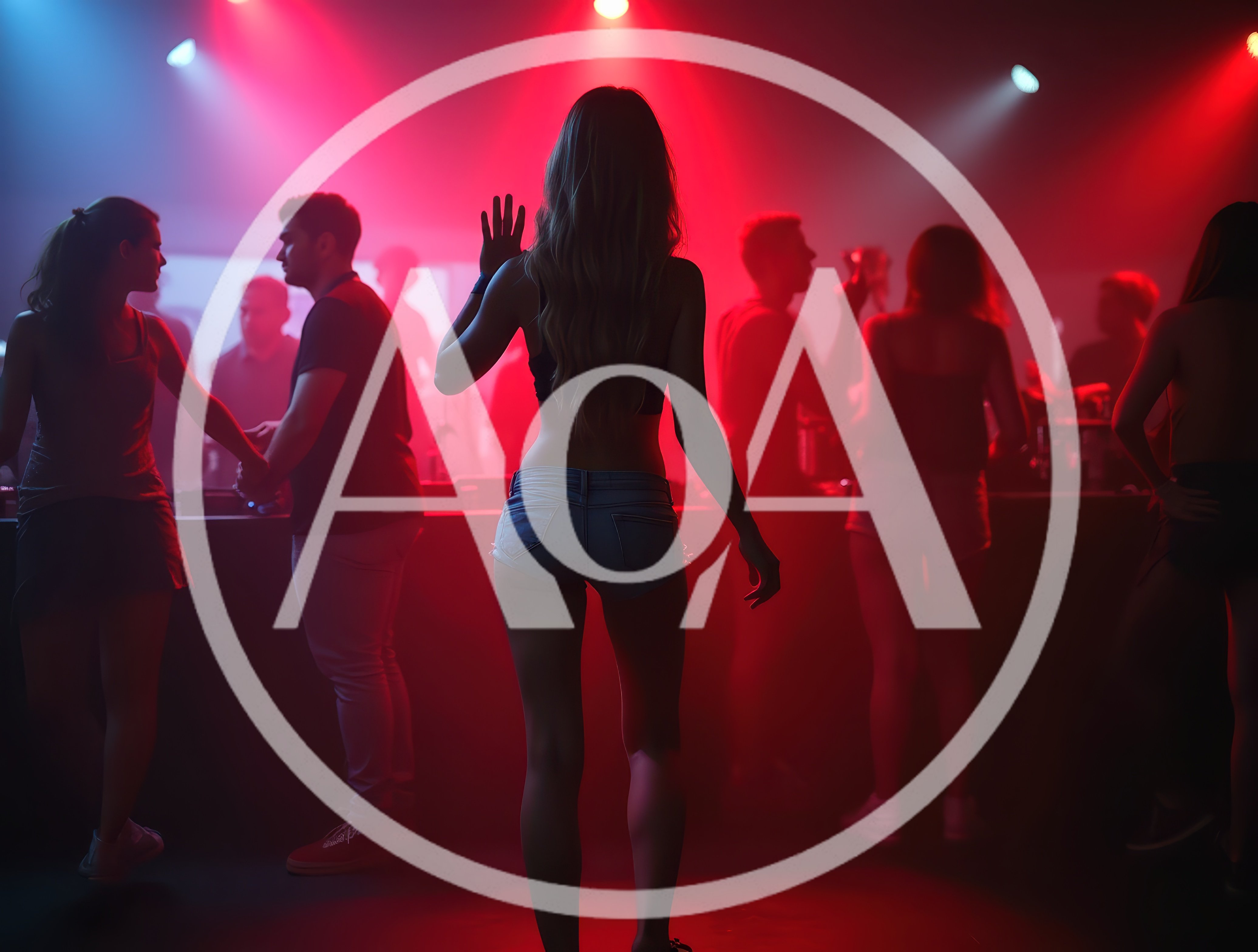 Young People Dancing at a Nightclub Party