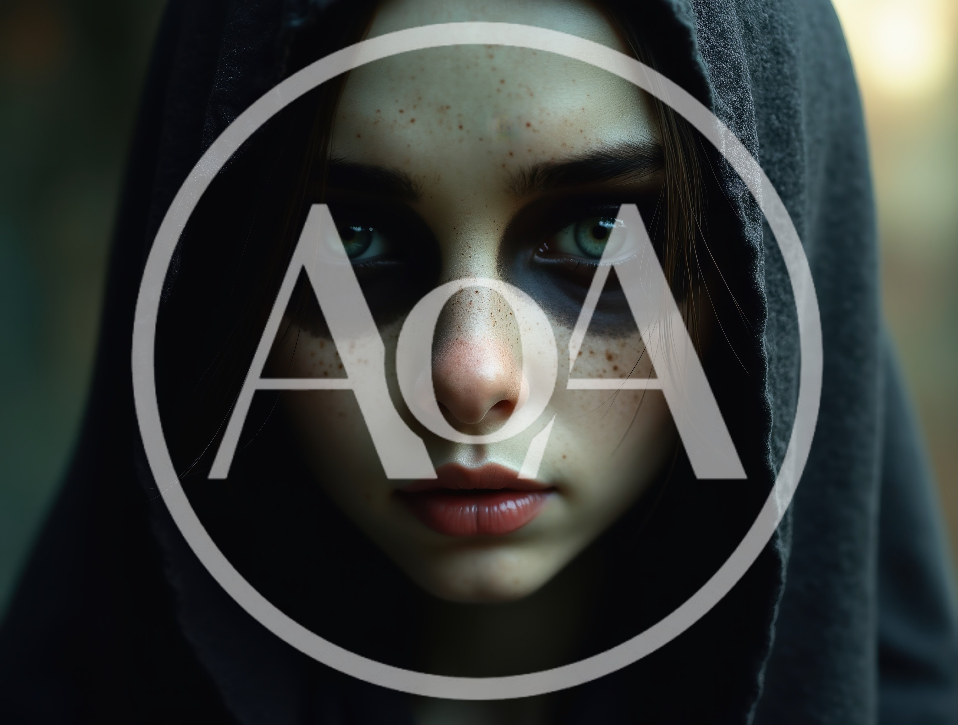 Portrait Of A Young Woman With Dark Eye Makeup
