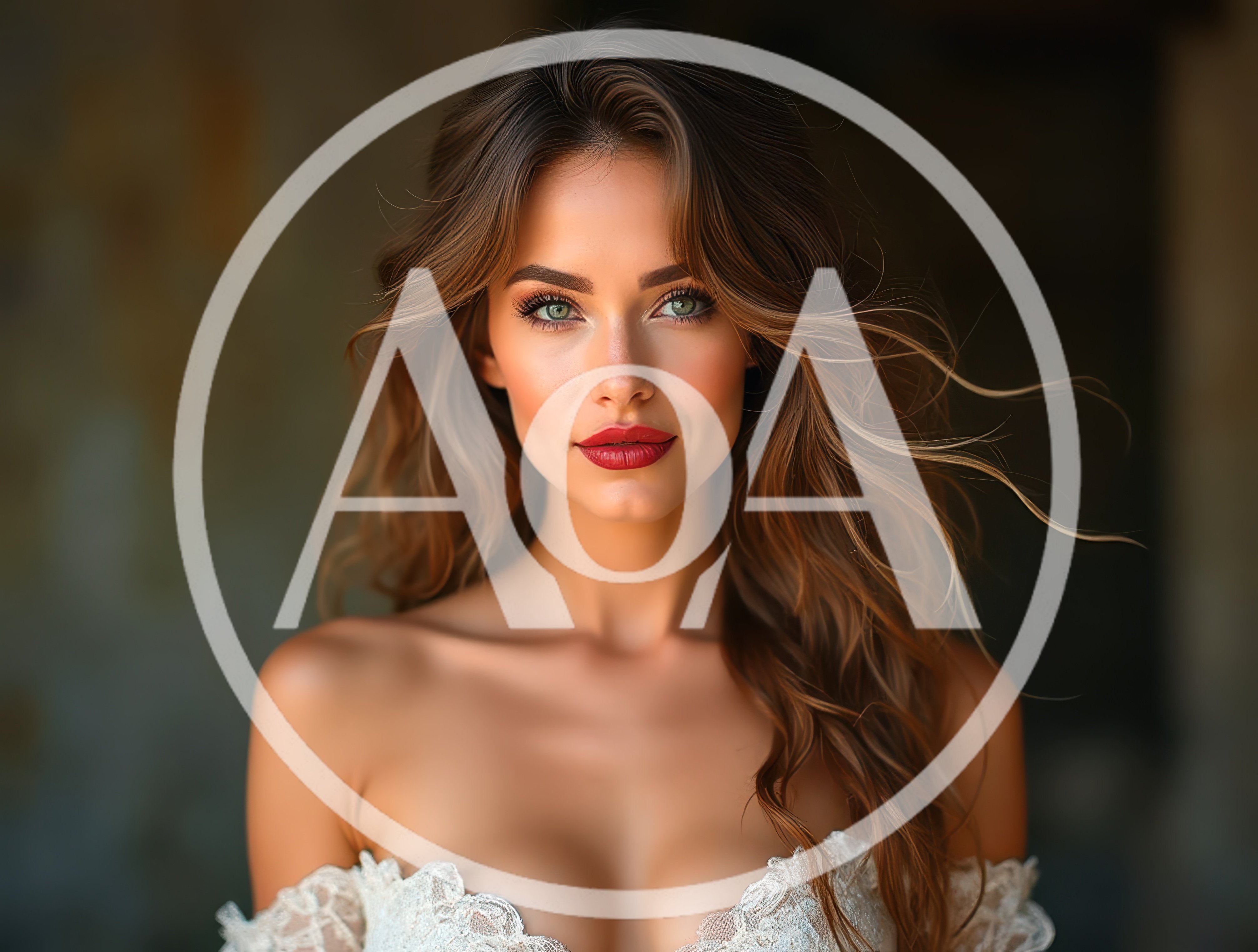 Portrait Of A Beautiful Woman With Flowing Hair