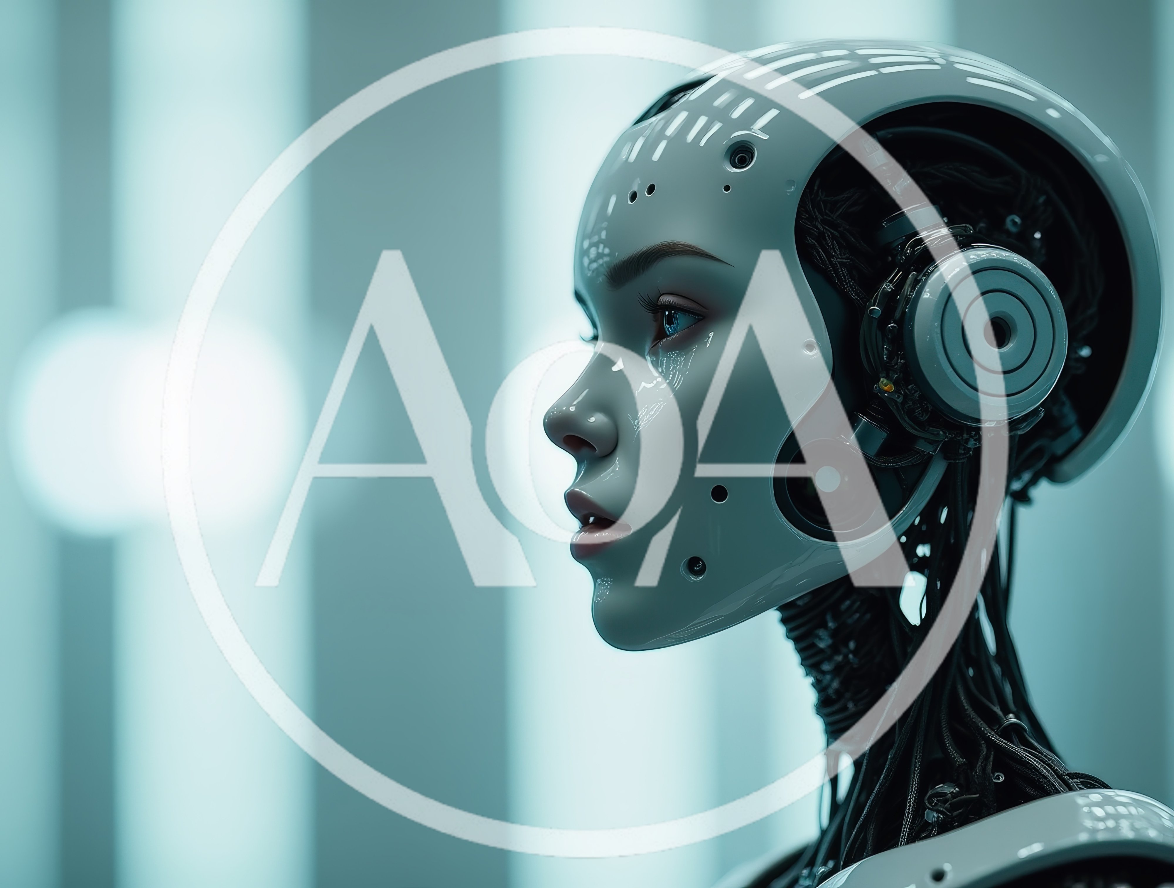 Profile View Of A Futuristic Female Android Robot