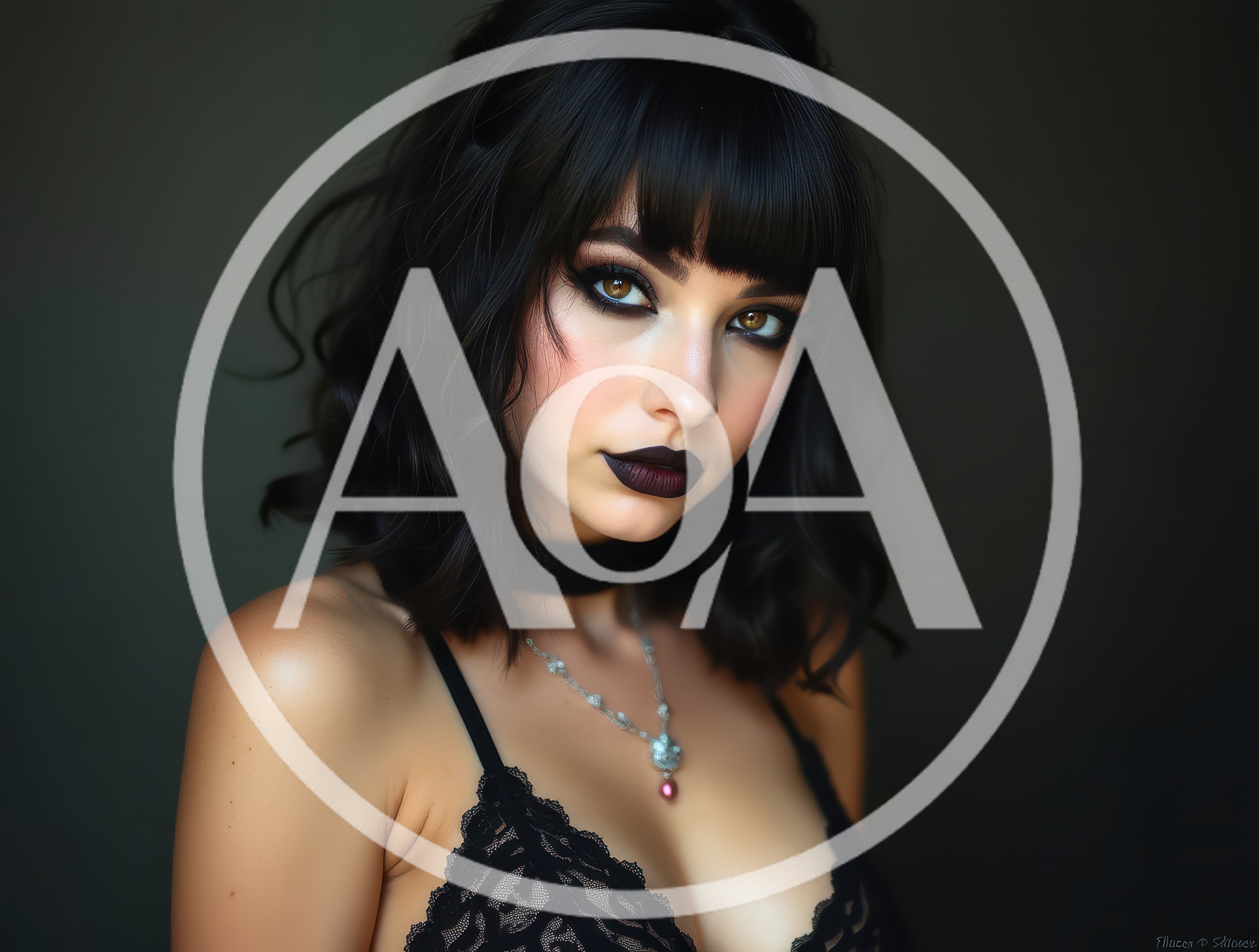 Portrait Of A Young Woman With Dark Makeup