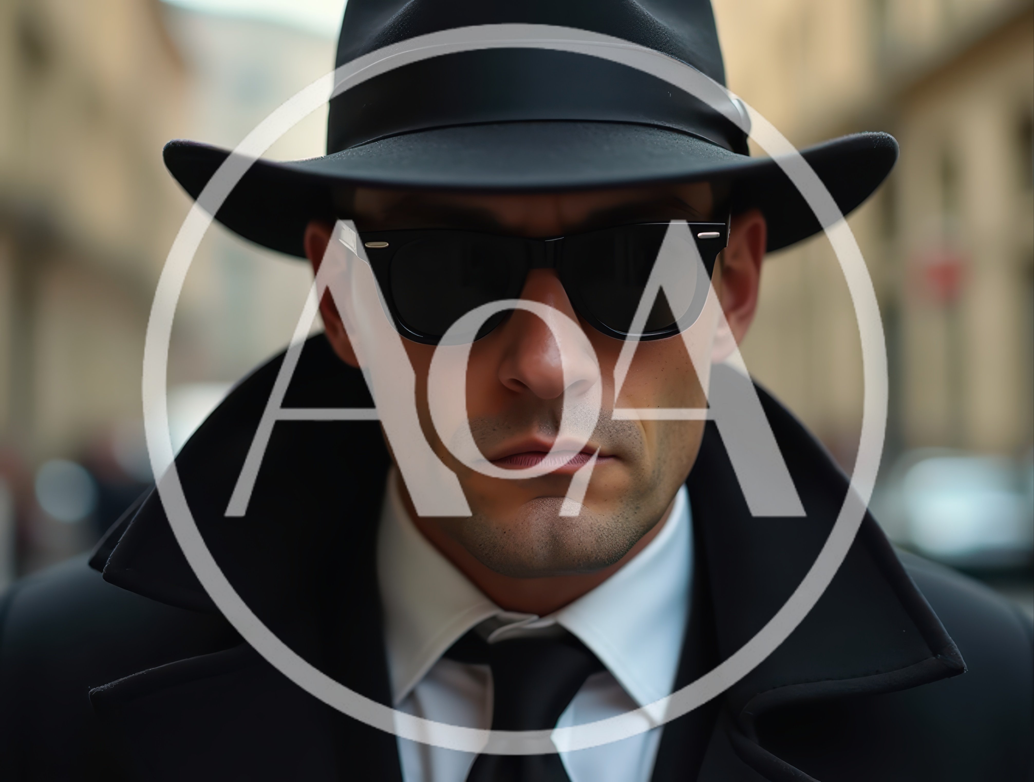 Mysterious Man In Fedora And Sunglasses