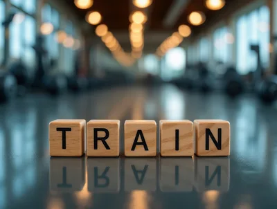 Wooden Blocks Spelling Train In A Gym Setting