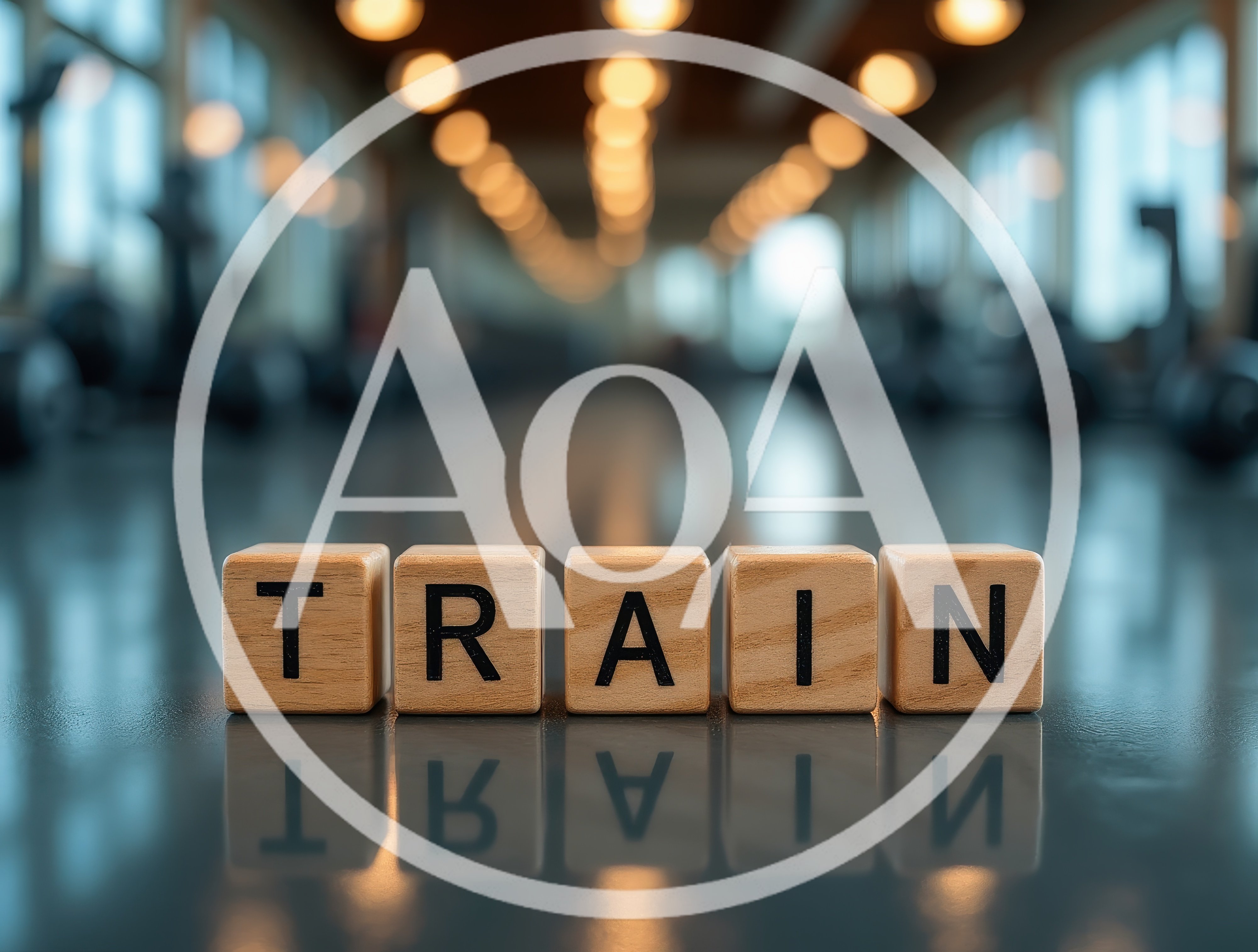 Wooden Blocks Spelling Train In A Gym Setting