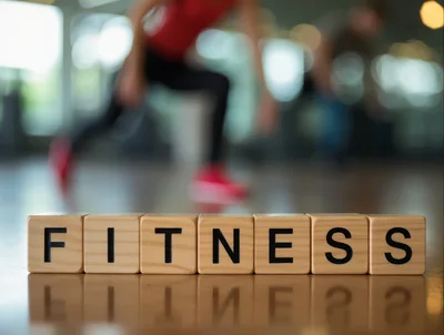 Wooden Blocks Spelling Fitness In A Gym Setting