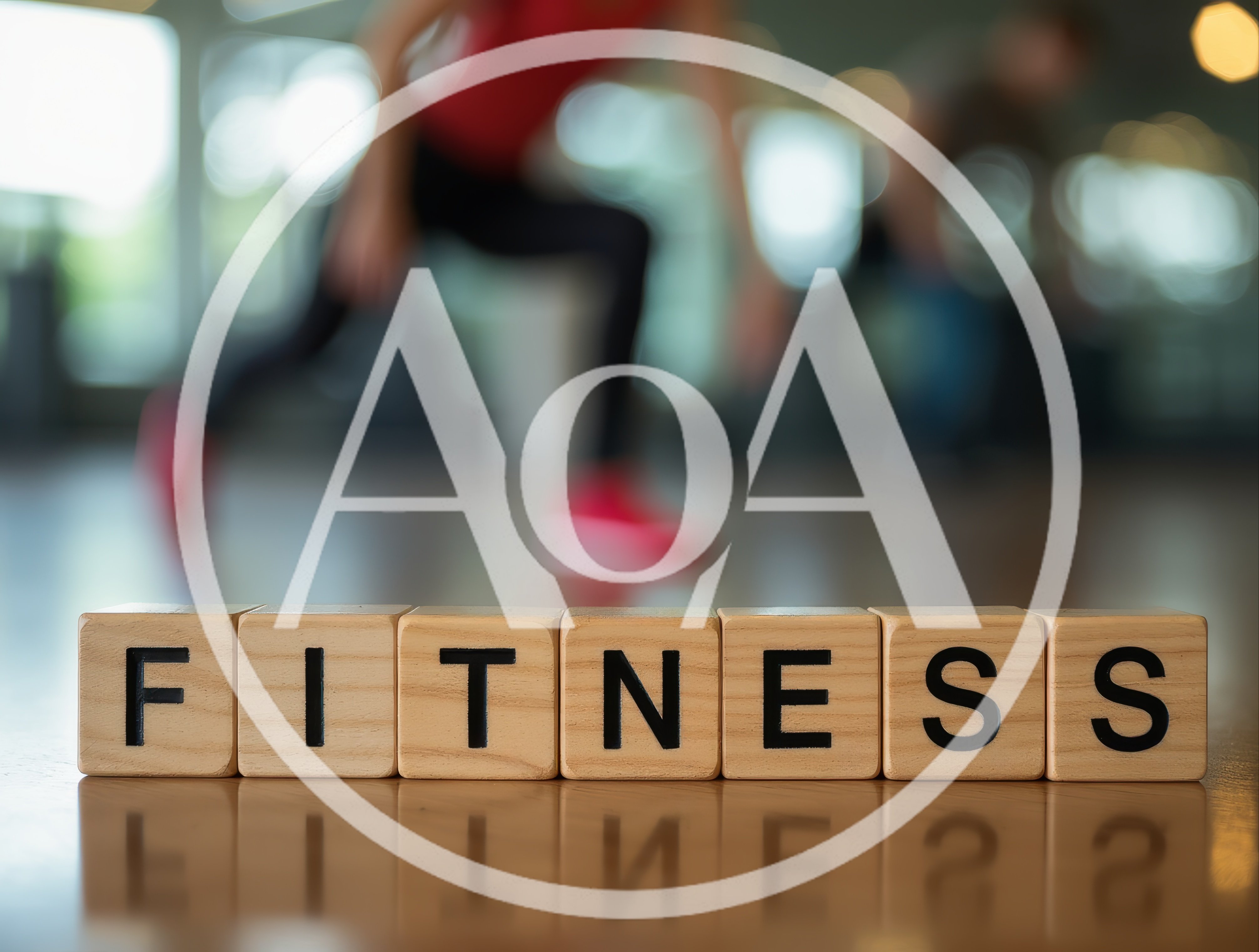 Wooden Blocks Spelling Fitness In A Gym Setting