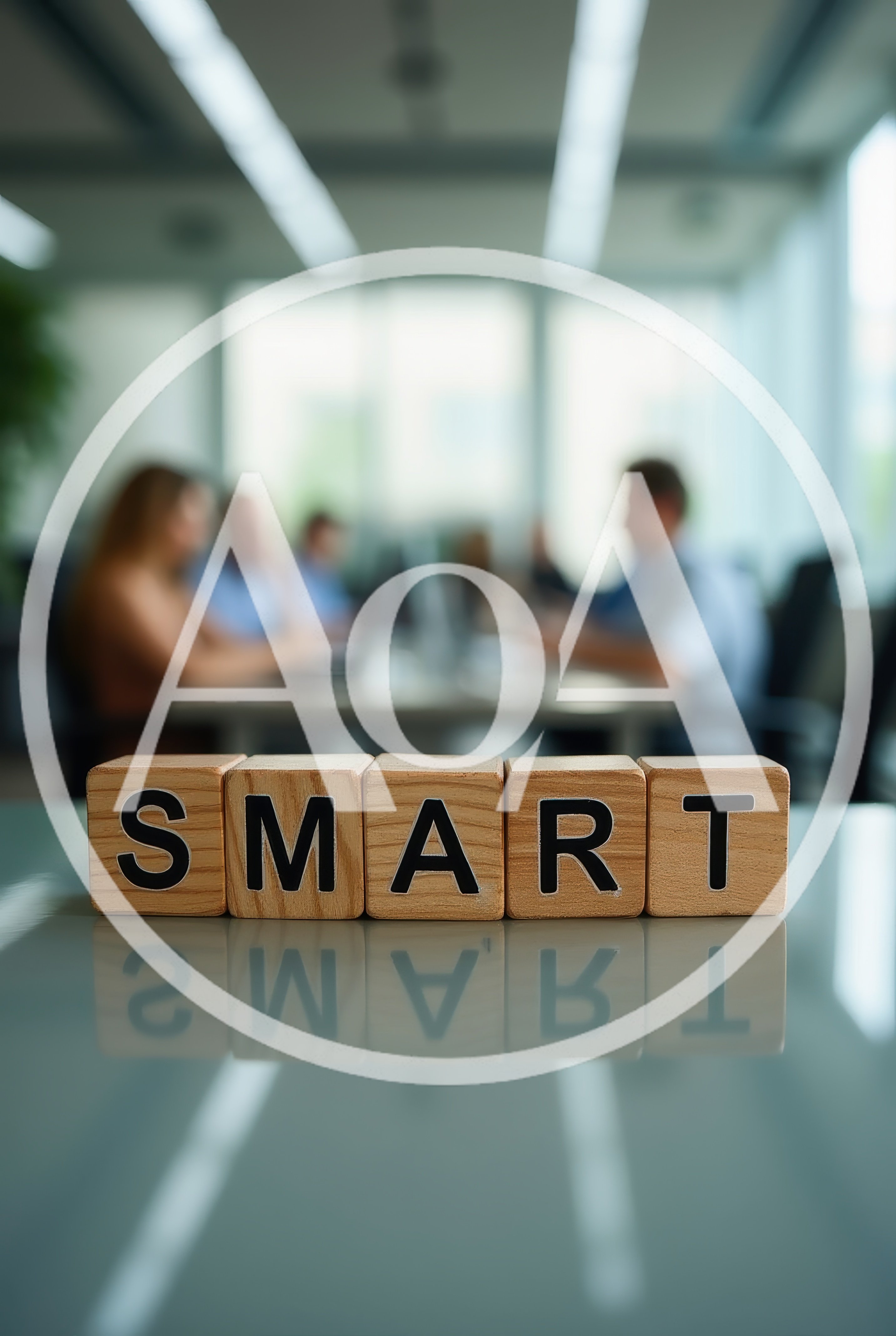 Wooden Blocks Spelling Smart on Office Table