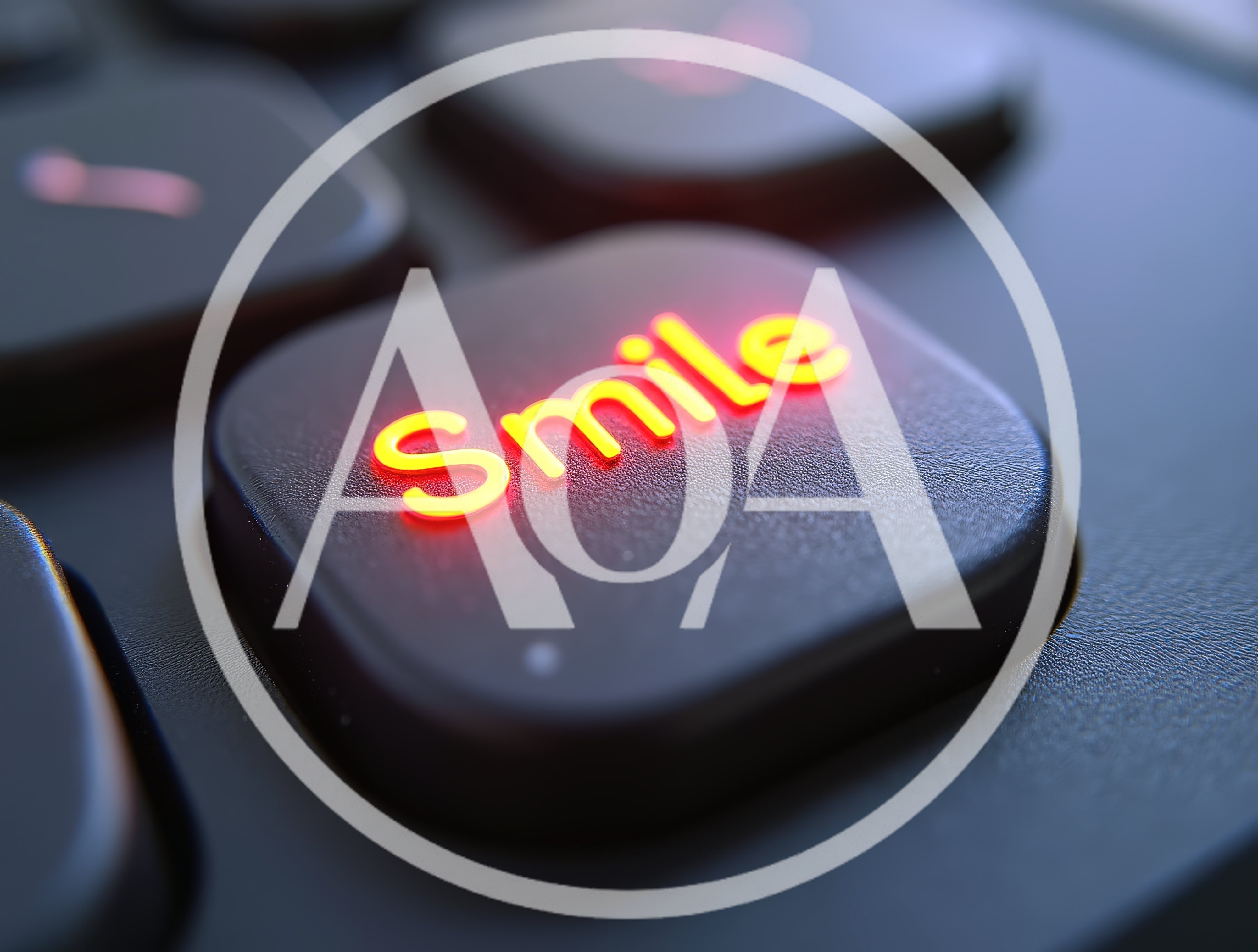 Glowing Smile Key on a Computer Keyboard