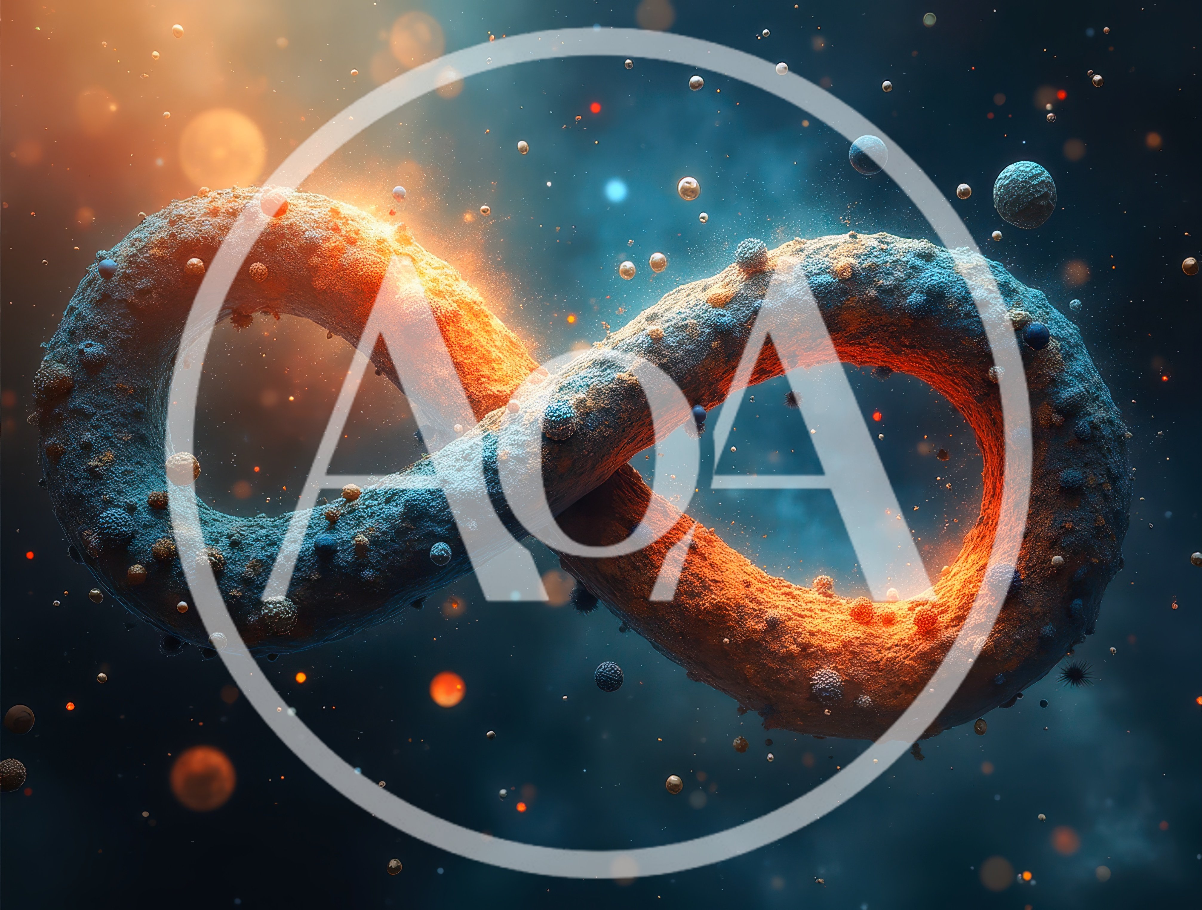 Cosmic Infinity Symbol Floating in Deep Space
