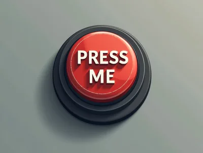 Red Push Button With Press Me Text