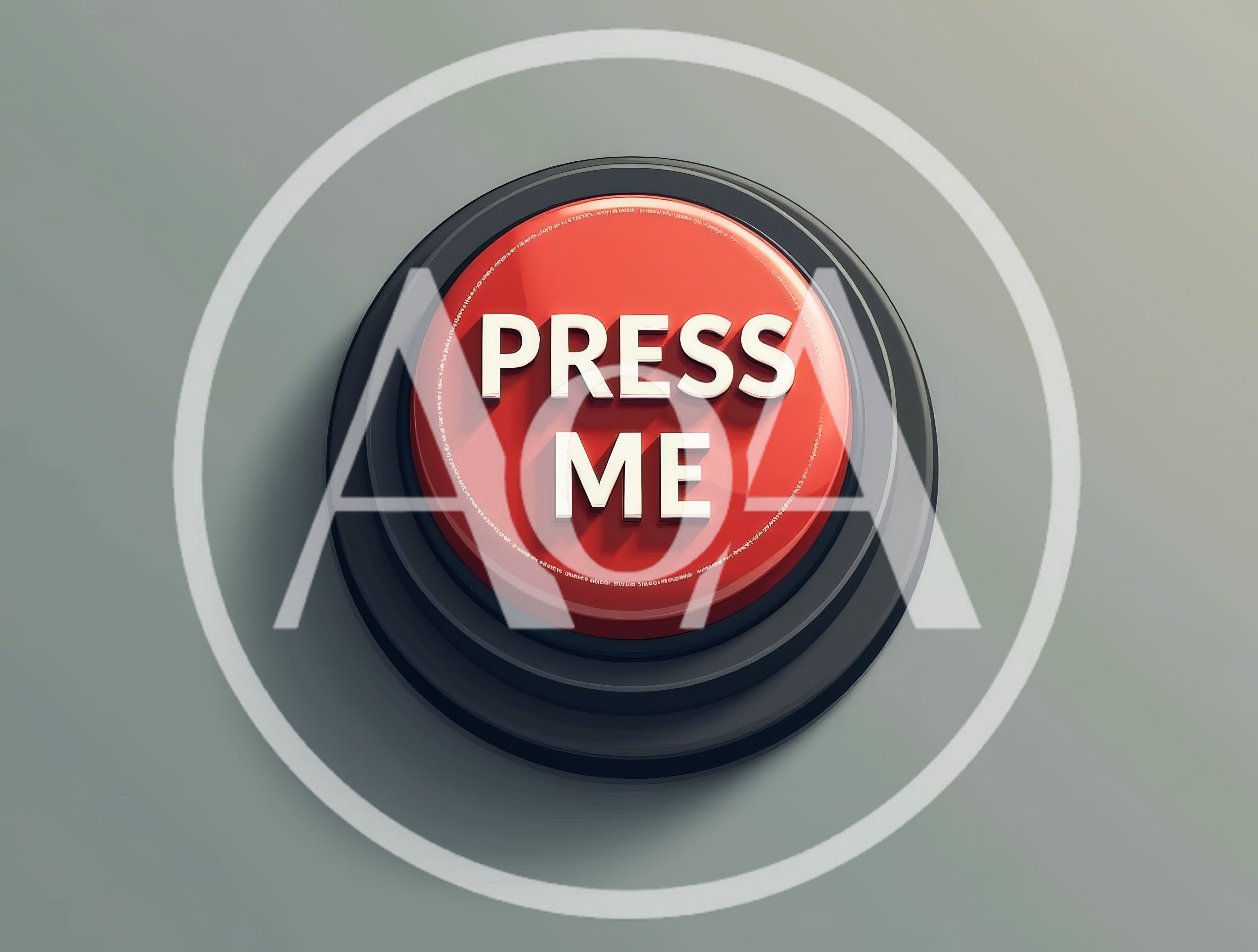 Red Push Button With Press Me Text