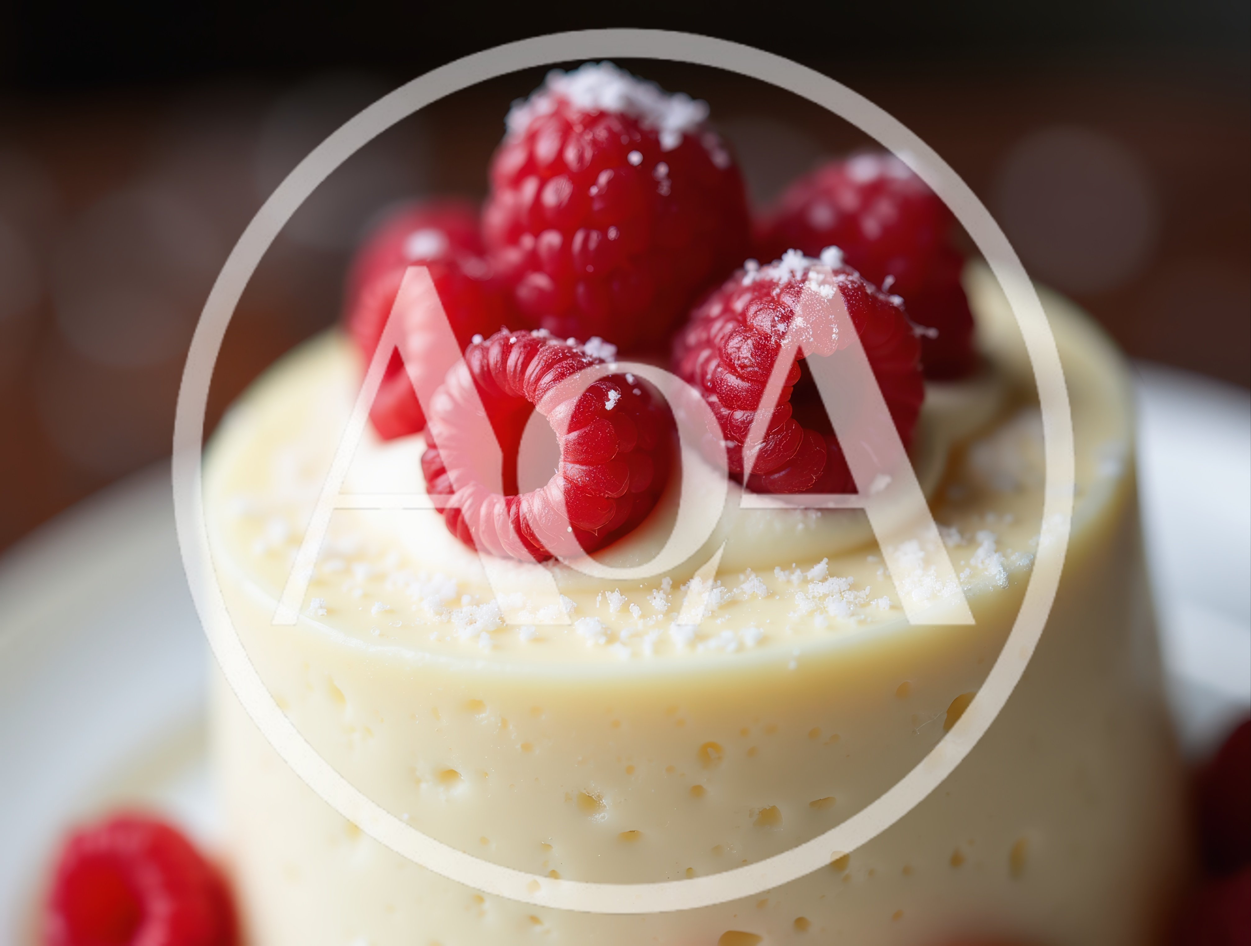 Gourmet White Chocolate Mousse Cake With Fresh Raspberries
