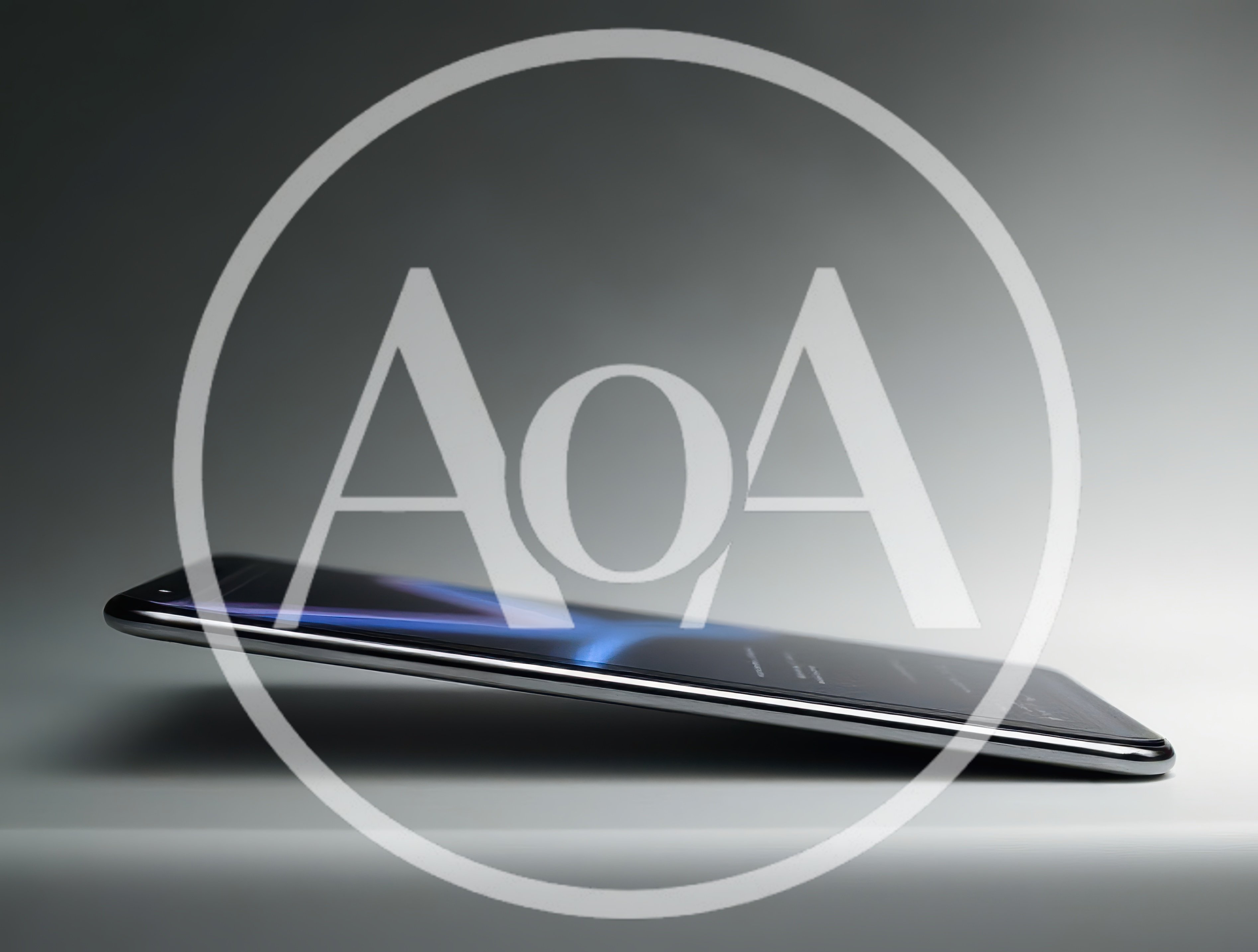 Sleek Modern Smartphone Resting On A Reflective Surface
