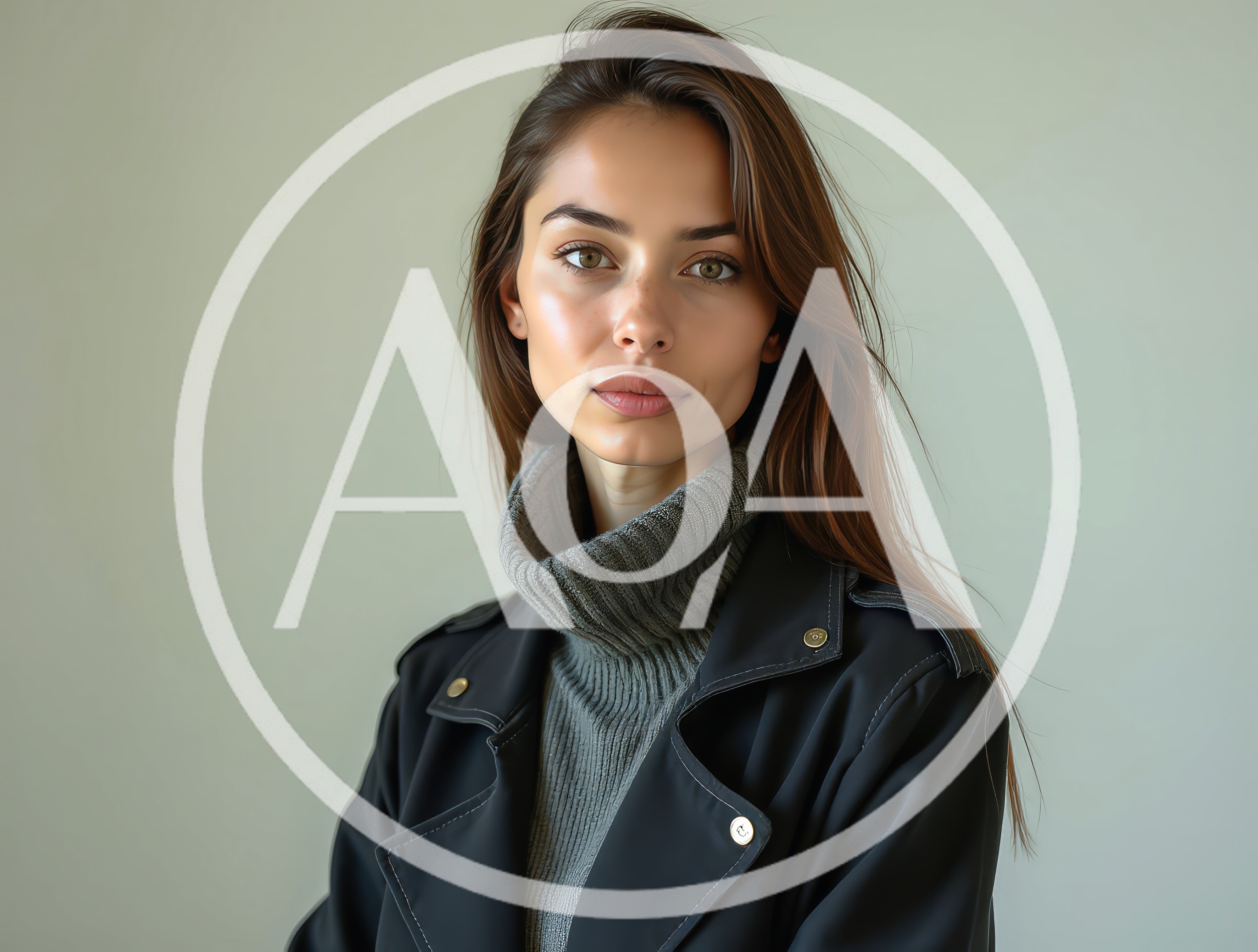 Portrait Of A Young Woman In A Turtleneck