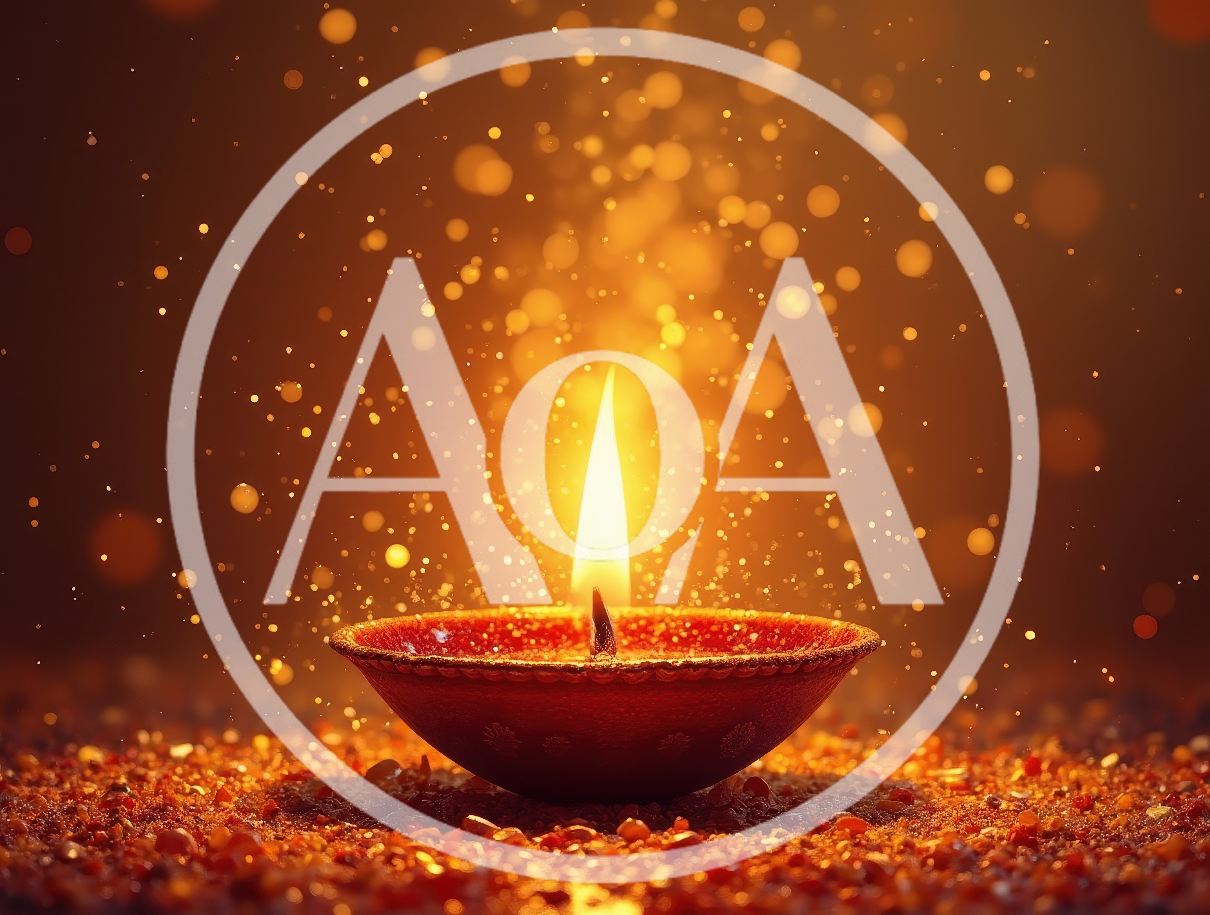 Glowing Diya Oil Lamp For Diwali Celebration