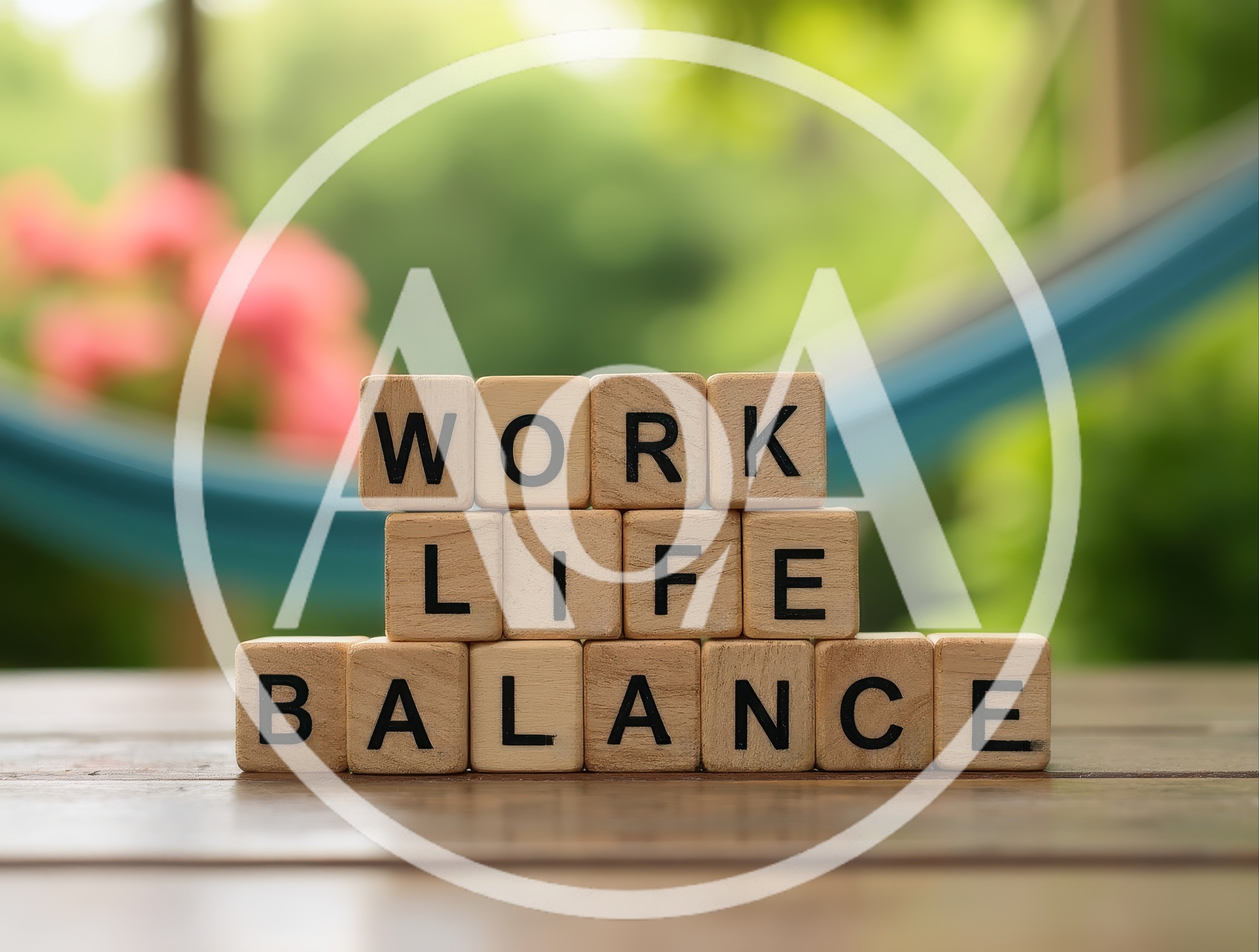 Wooden Blocks Spelling Work Life Balance