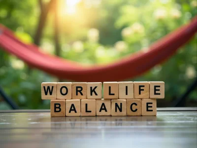 Wooden Blocks Spelling Work Life Balance Outdoors