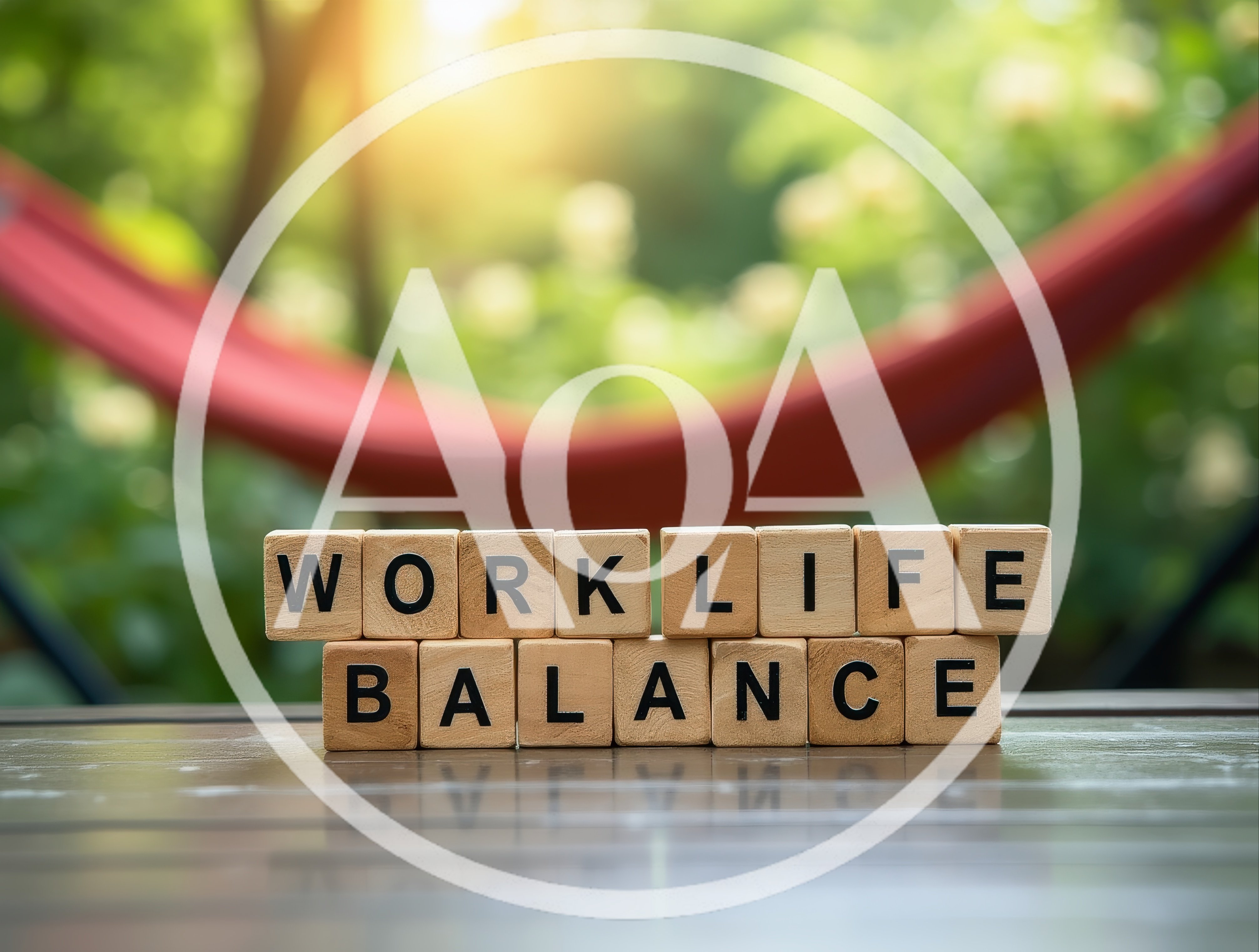 Wooden Blocks Spelling Work Life Balance Outdoors