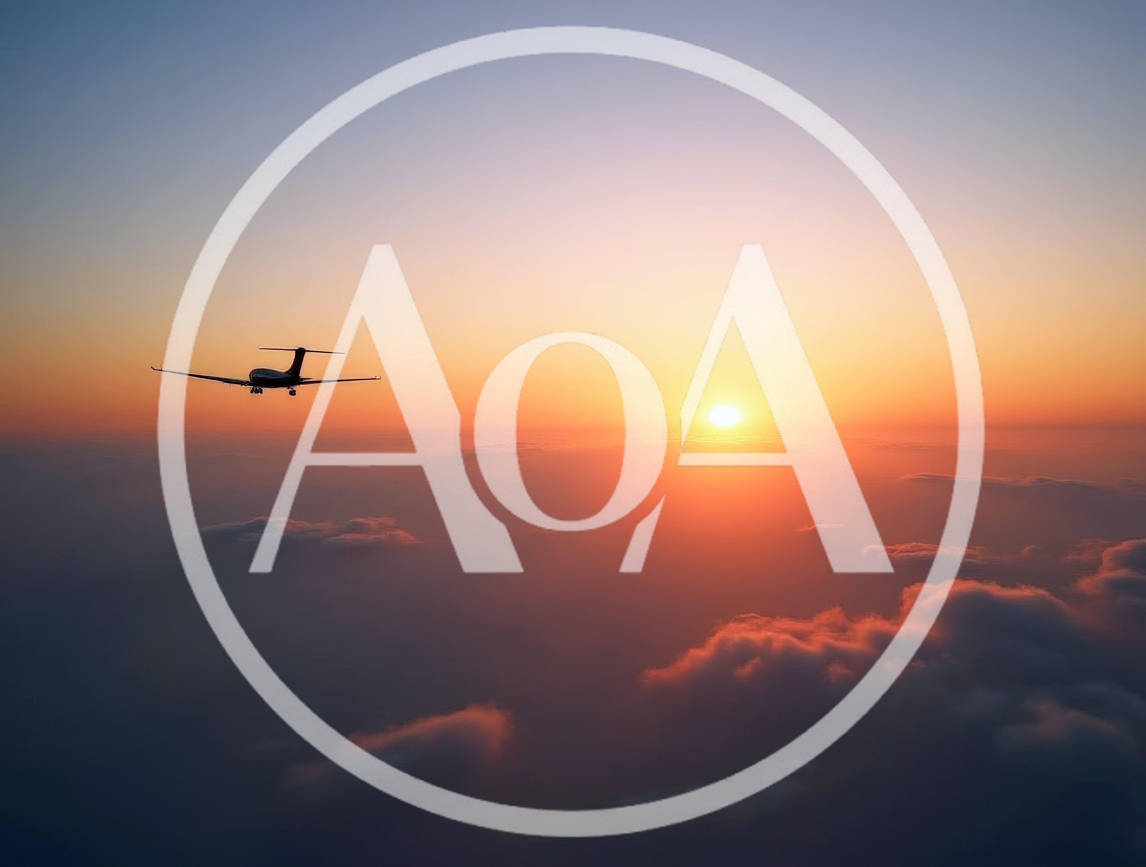 Airplane Flying Above Clouds During Sunset