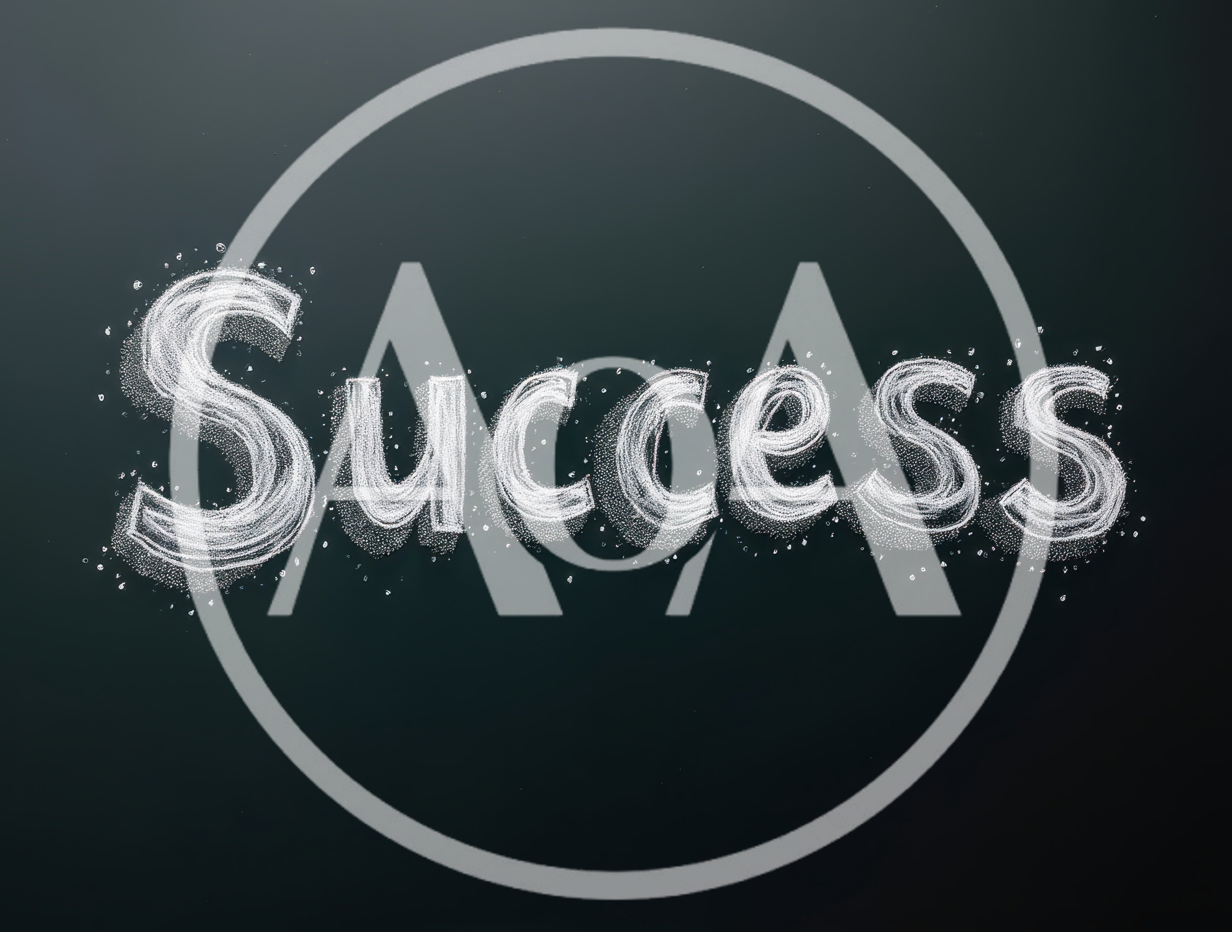 Success Word Written In White Chalk On Blackboard