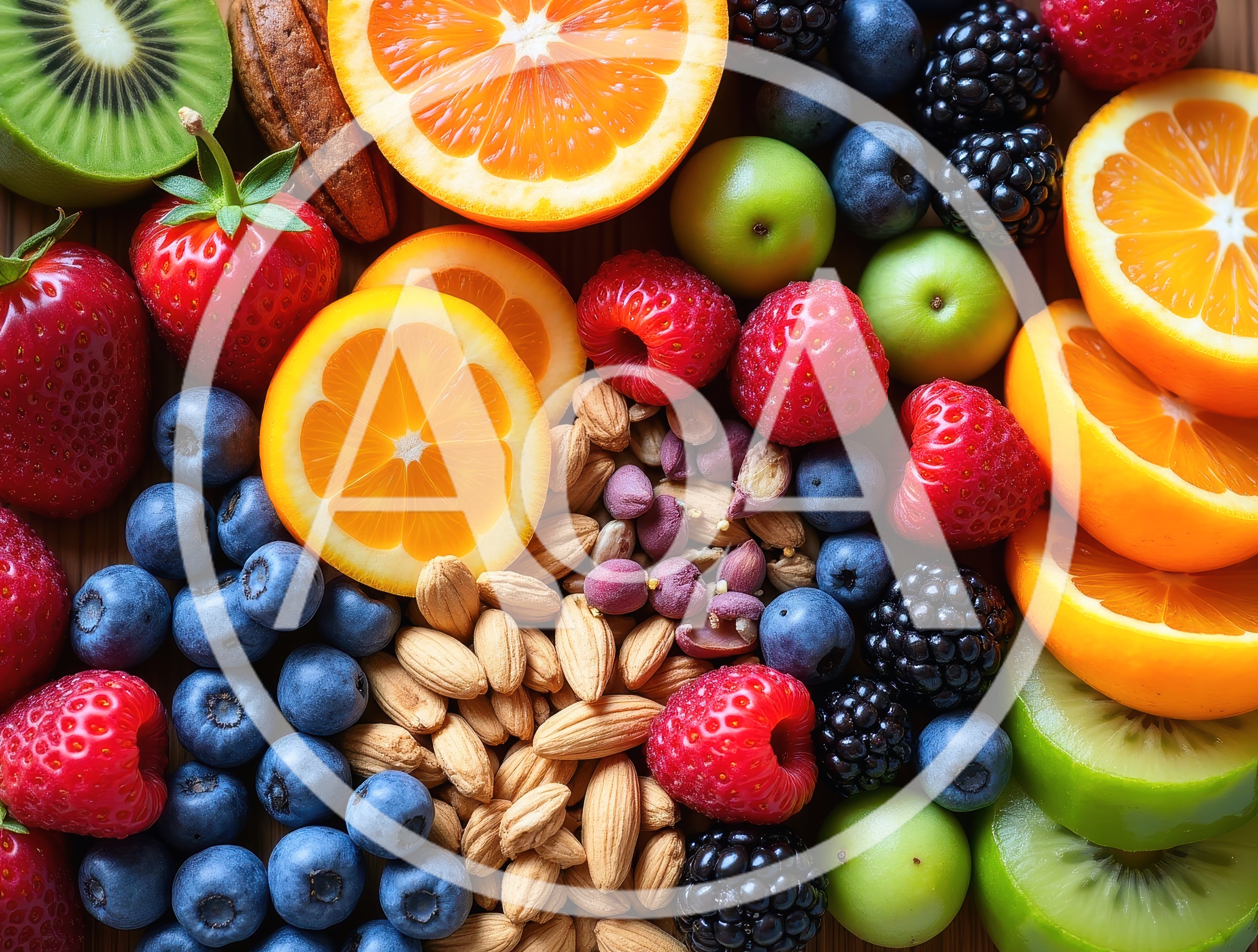 Fresh Assorted Fruits and Nuts Platter