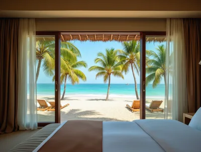 Luxury Beachfront Hotel Room With Ocean View