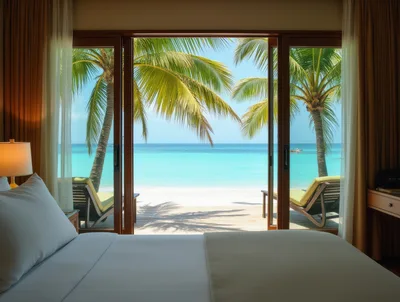 Luxury Beachfront Hotel Room With Ocean View