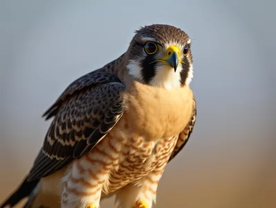 Close Up Portrait Of A Peregrine Falcon