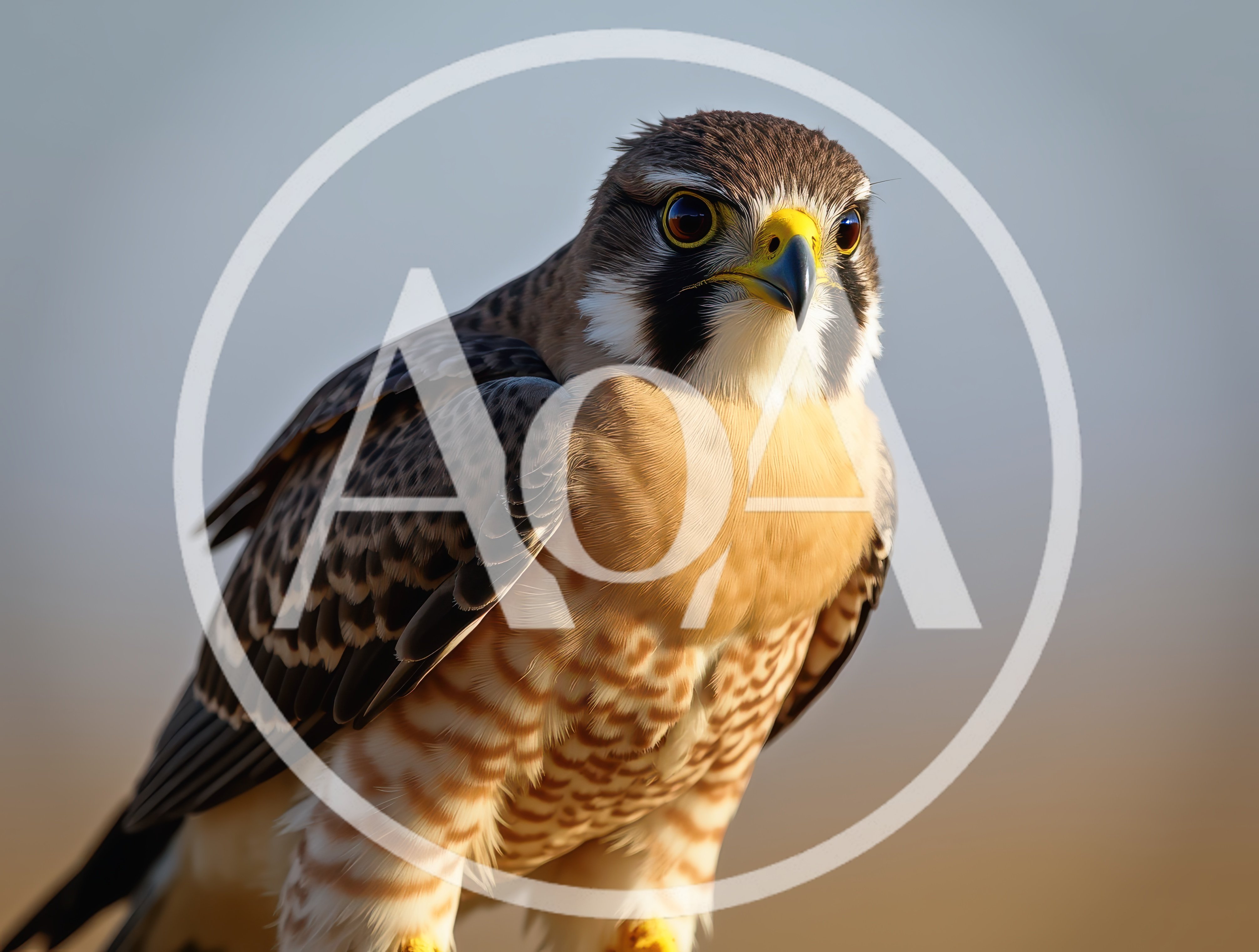 Close Up Portrait Of A Peregrine Falcon