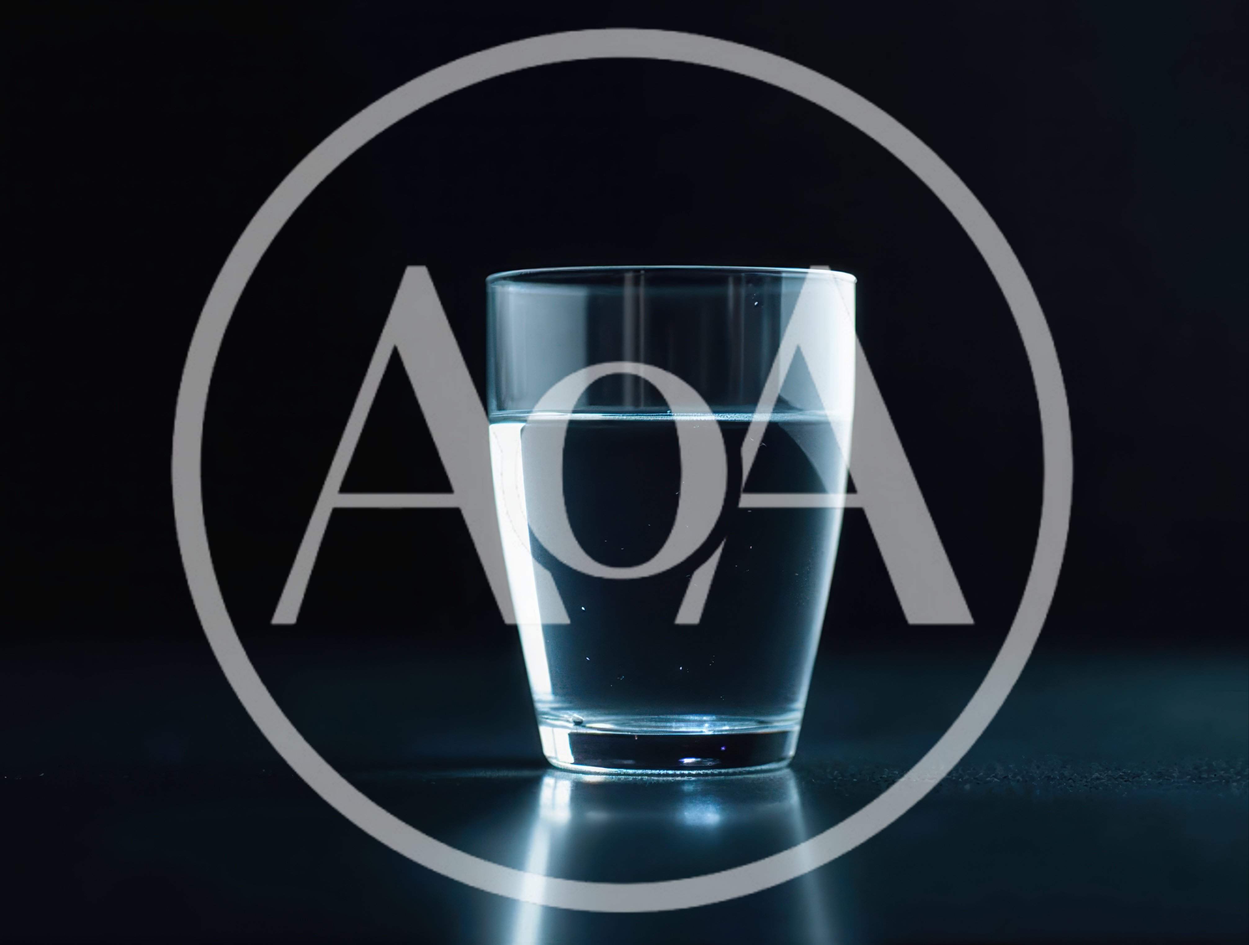 Clear Glass Of Water On Dark Surface