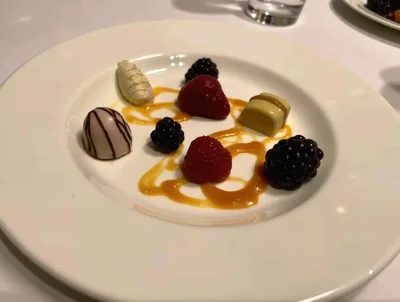 Gourmet Dessert Platter With Chocolates And Fresh Berries