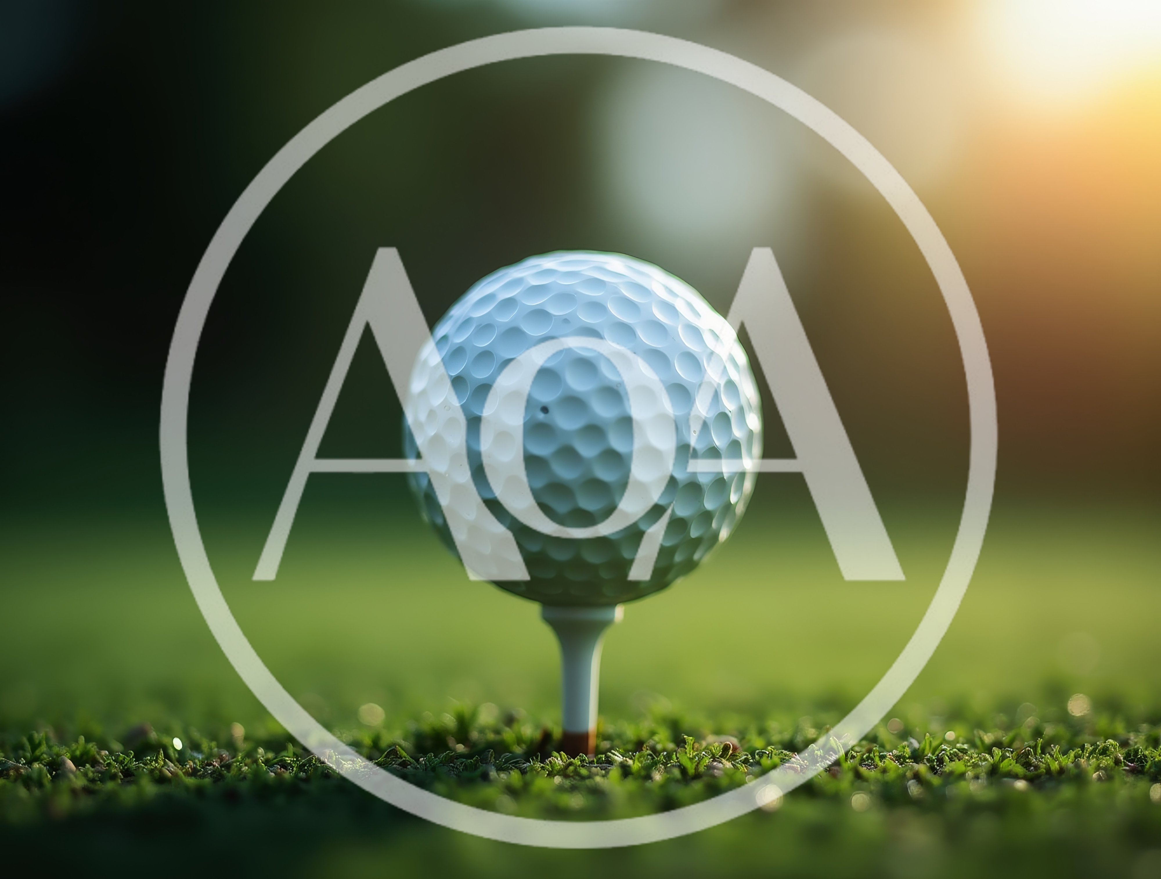 Golf Ball Resting On A Tee On Green Grass