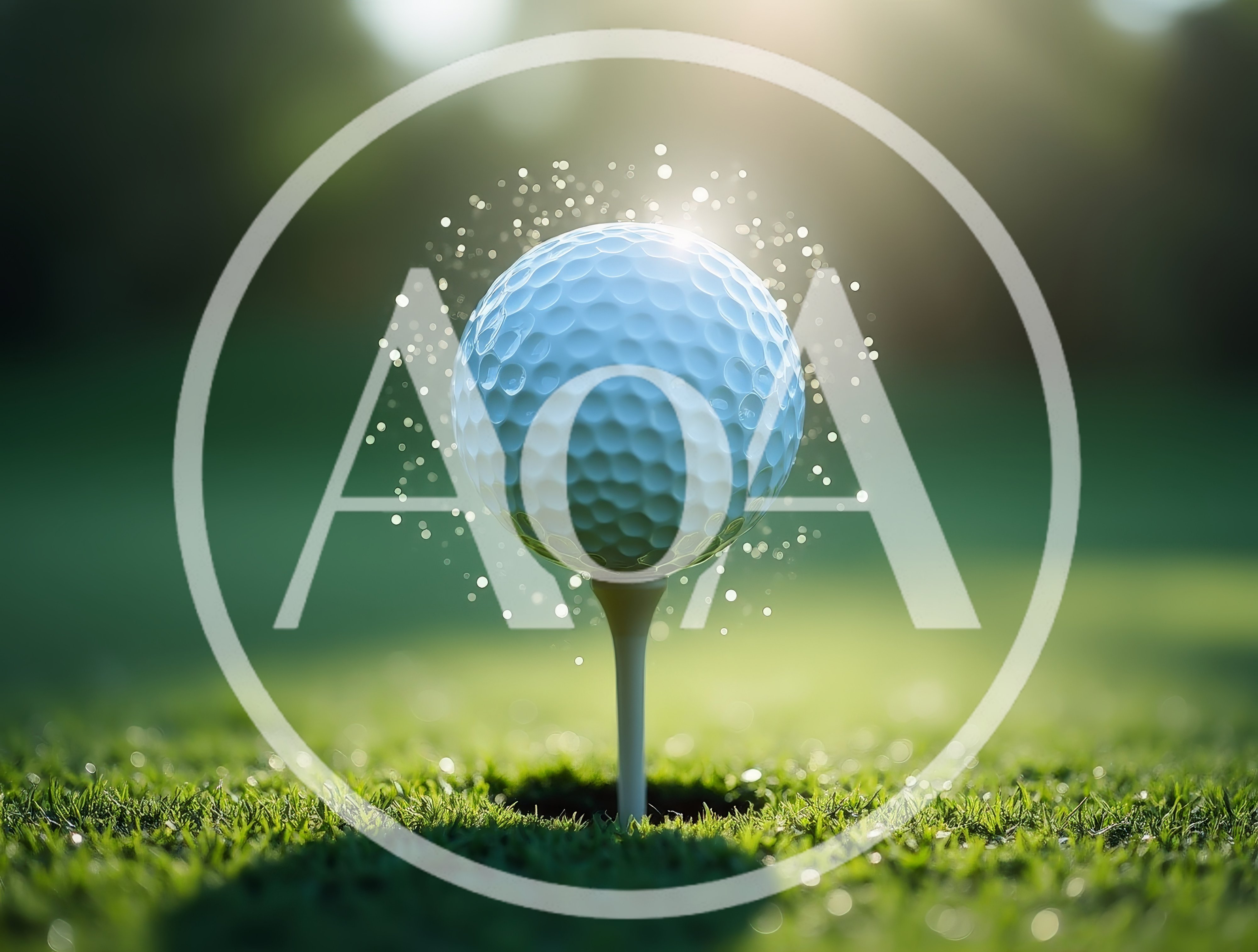 Golf Ball Resting On A Tee On Green Grass