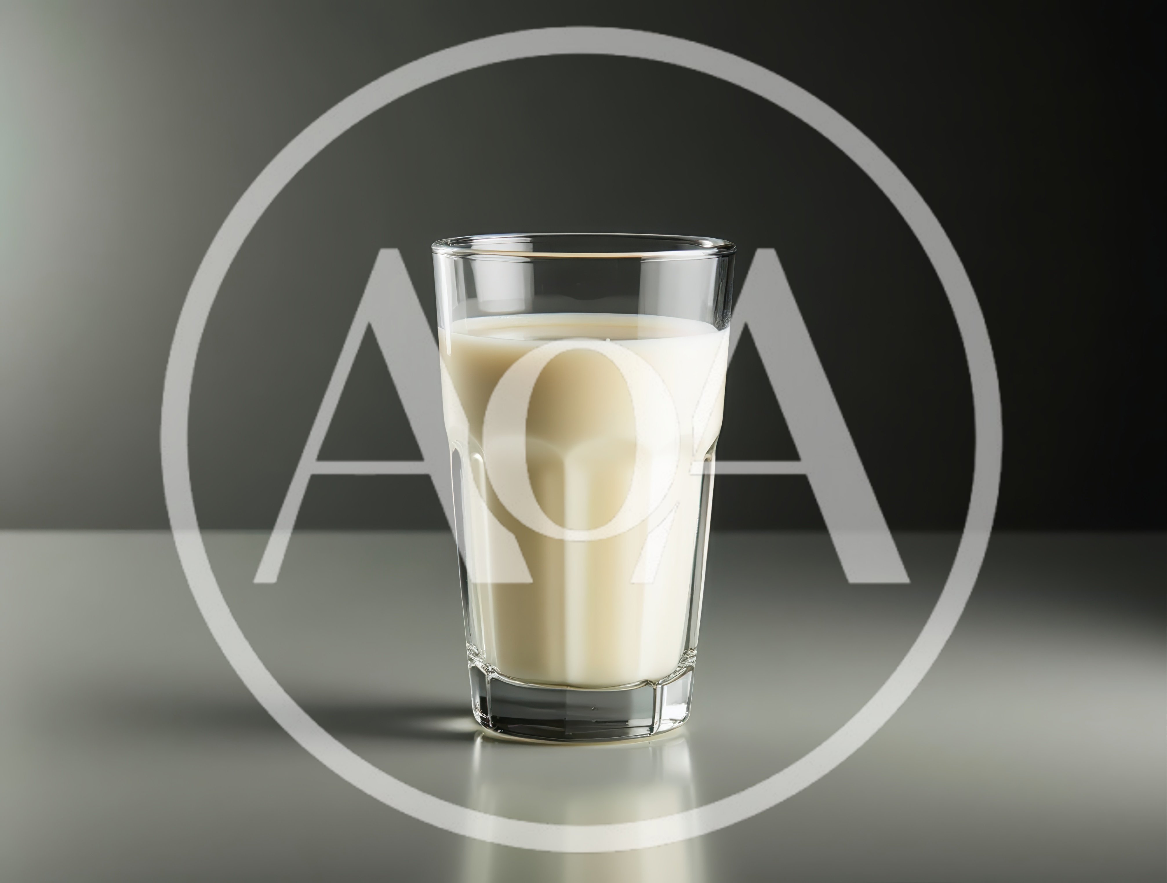 Glass Of Fresh Milk On A Grey Surface