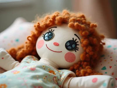 Close Up Of A Cute Rag Doll