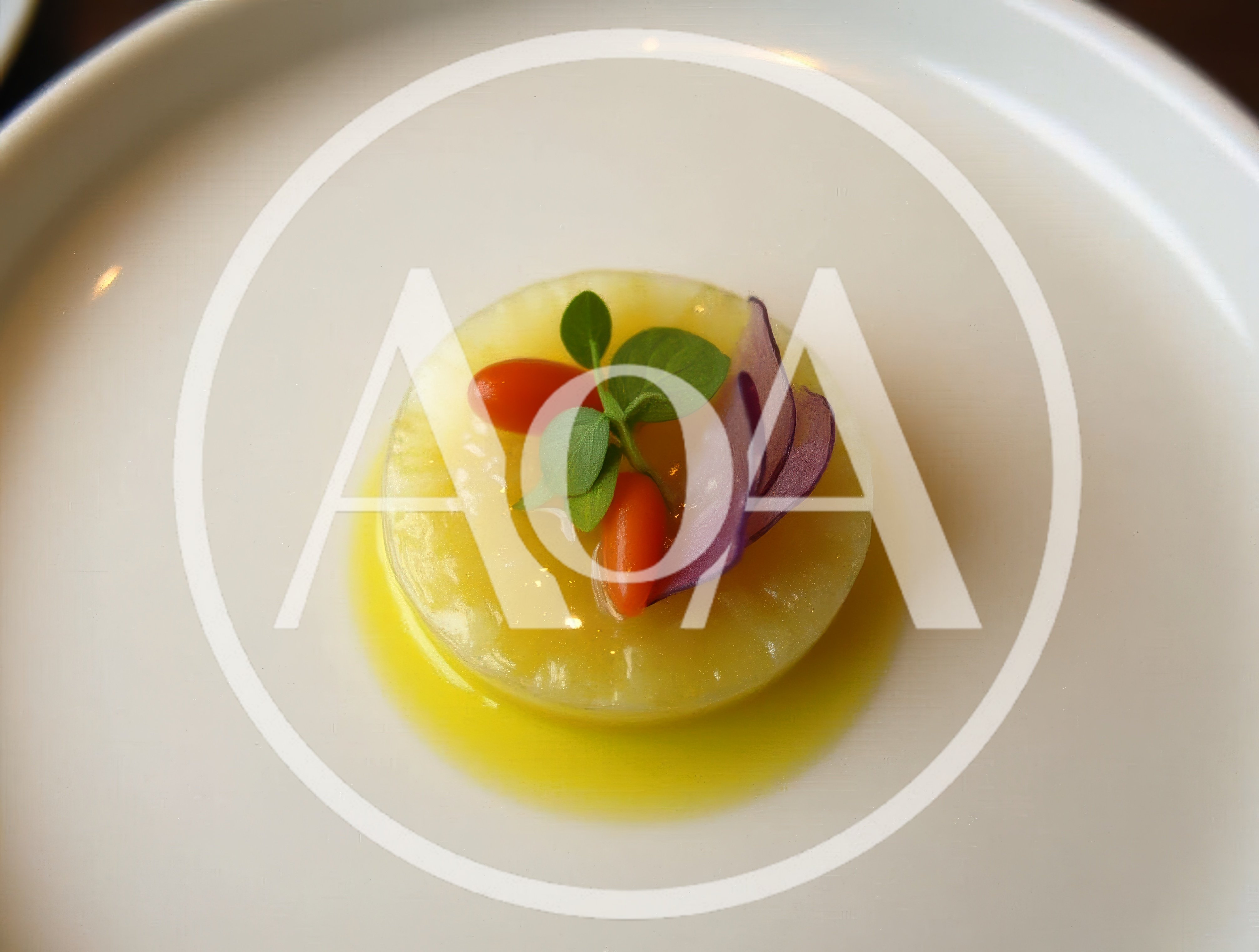 Gourmet Pineapple Dessert Plated On A White Plate