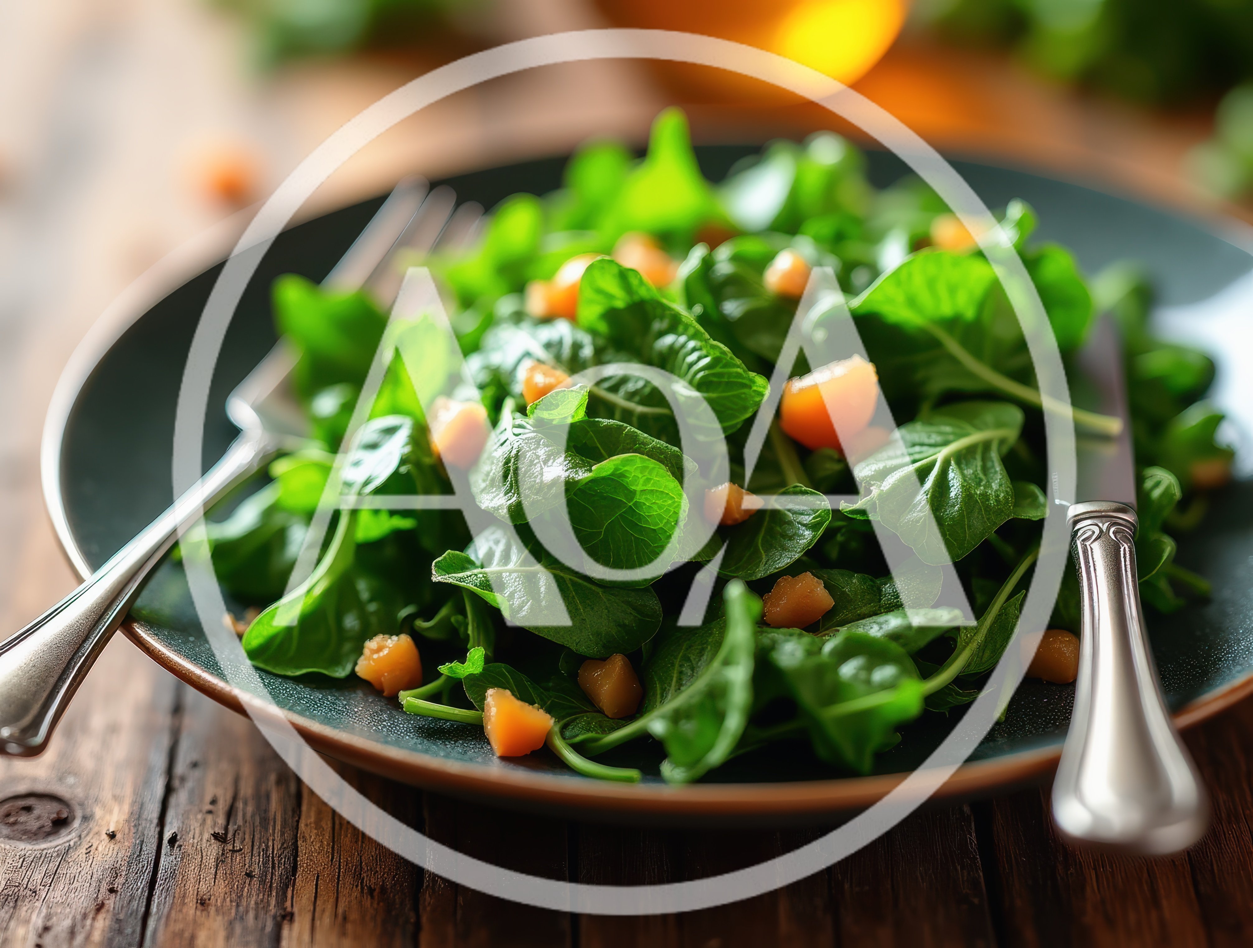 Fresh Green Salad With Roasted Butternut Squash