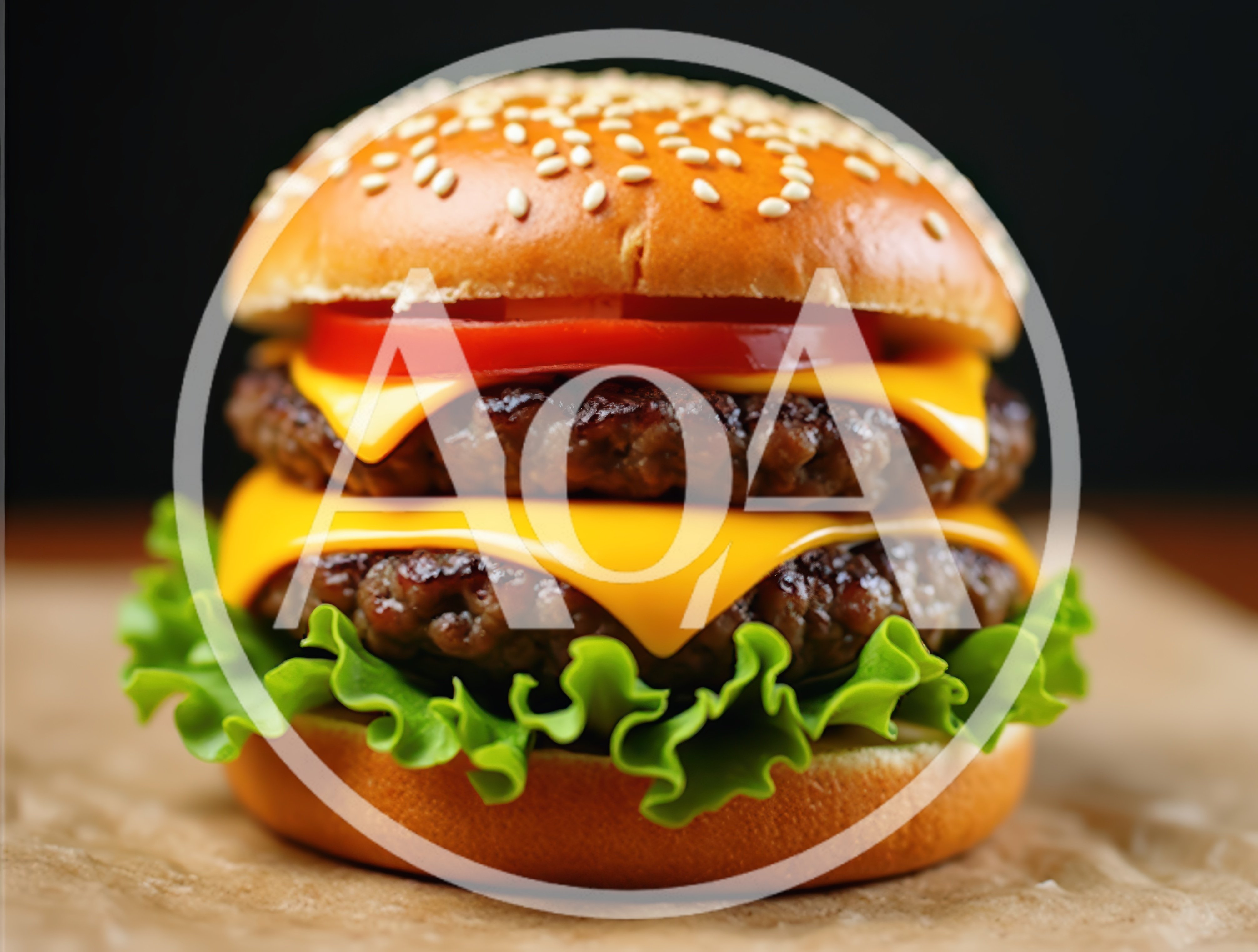 Double Cheeseburger With Lettuce And Tomato On Parchment