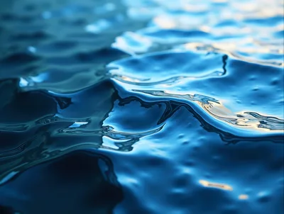 Close Up Of Rippling Dark Blue Ocean Water