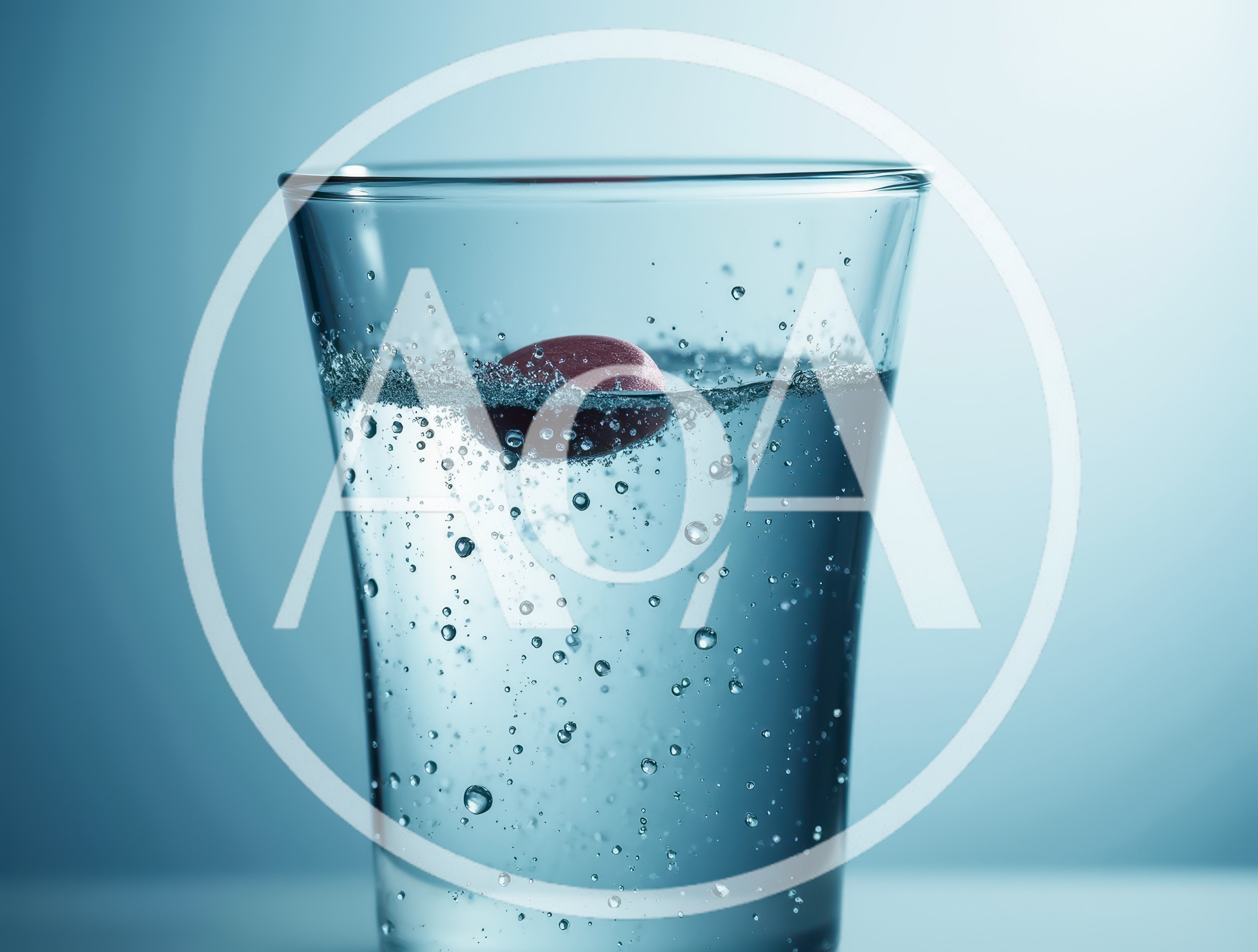 Effervescent Tablet Dissolving In A Glass Of Water