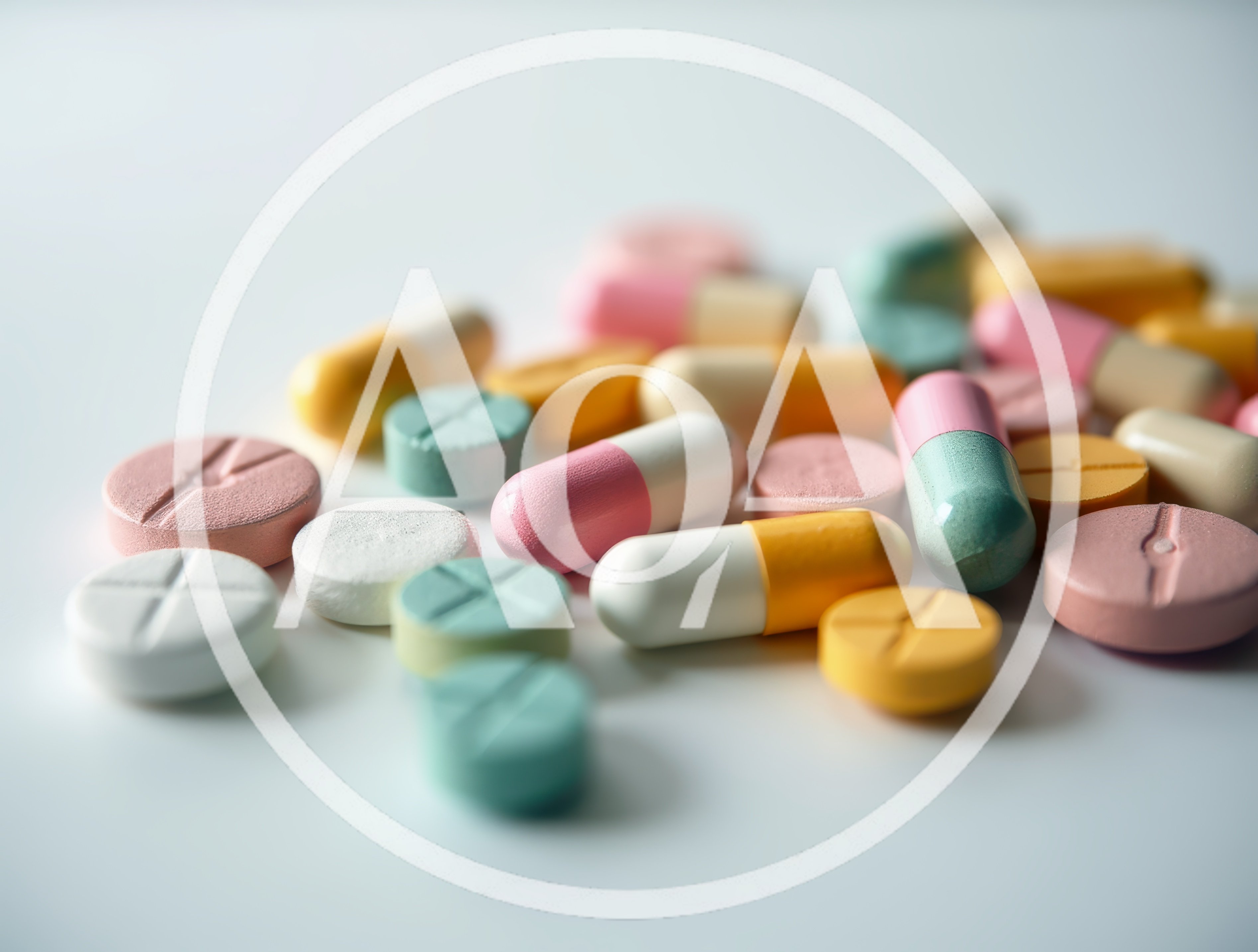 Assorted Pharmaceutical Pills and Capsules on White Surface
