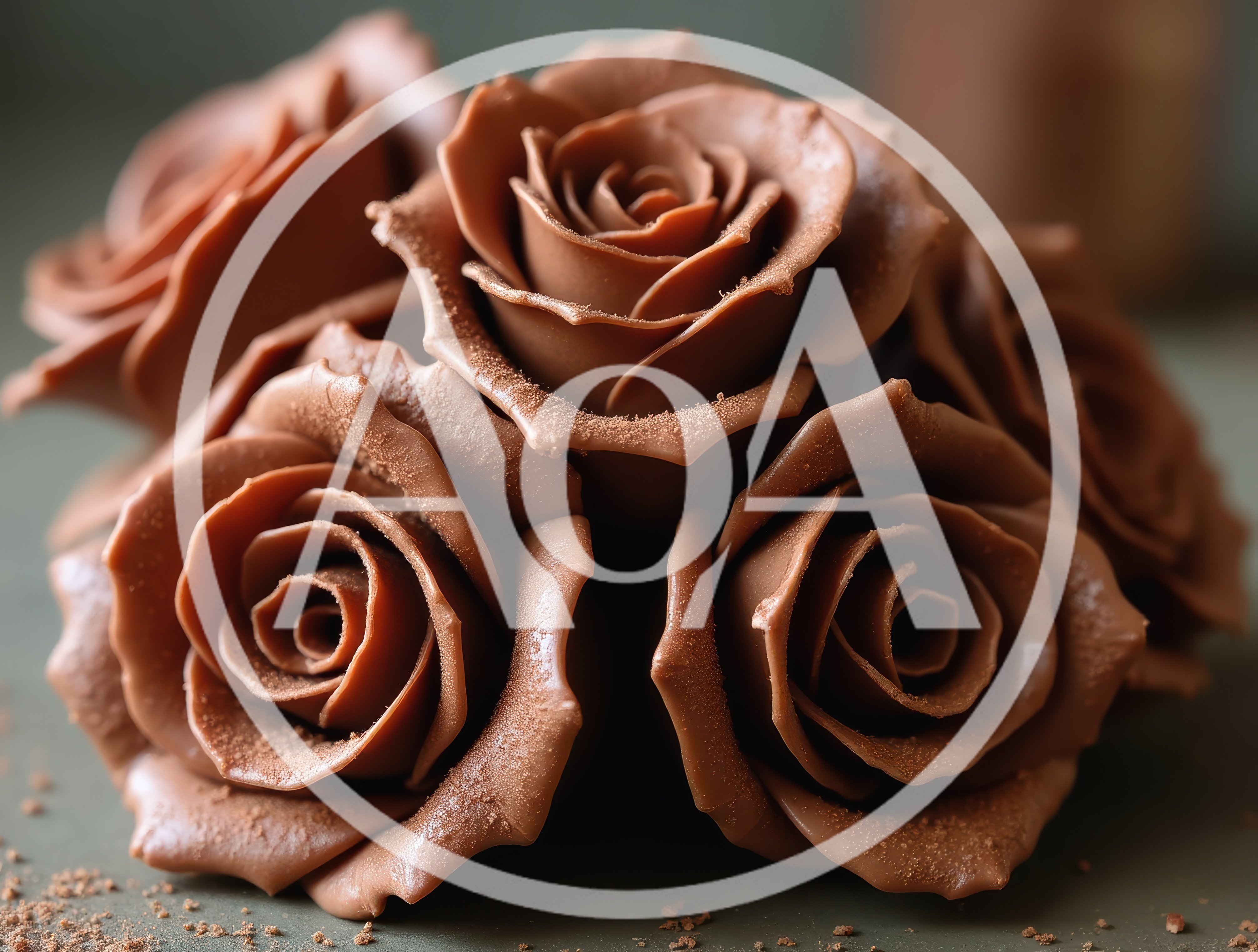 Artistic Chocolate Roses Sculpted From Smooth Milk Chocolate