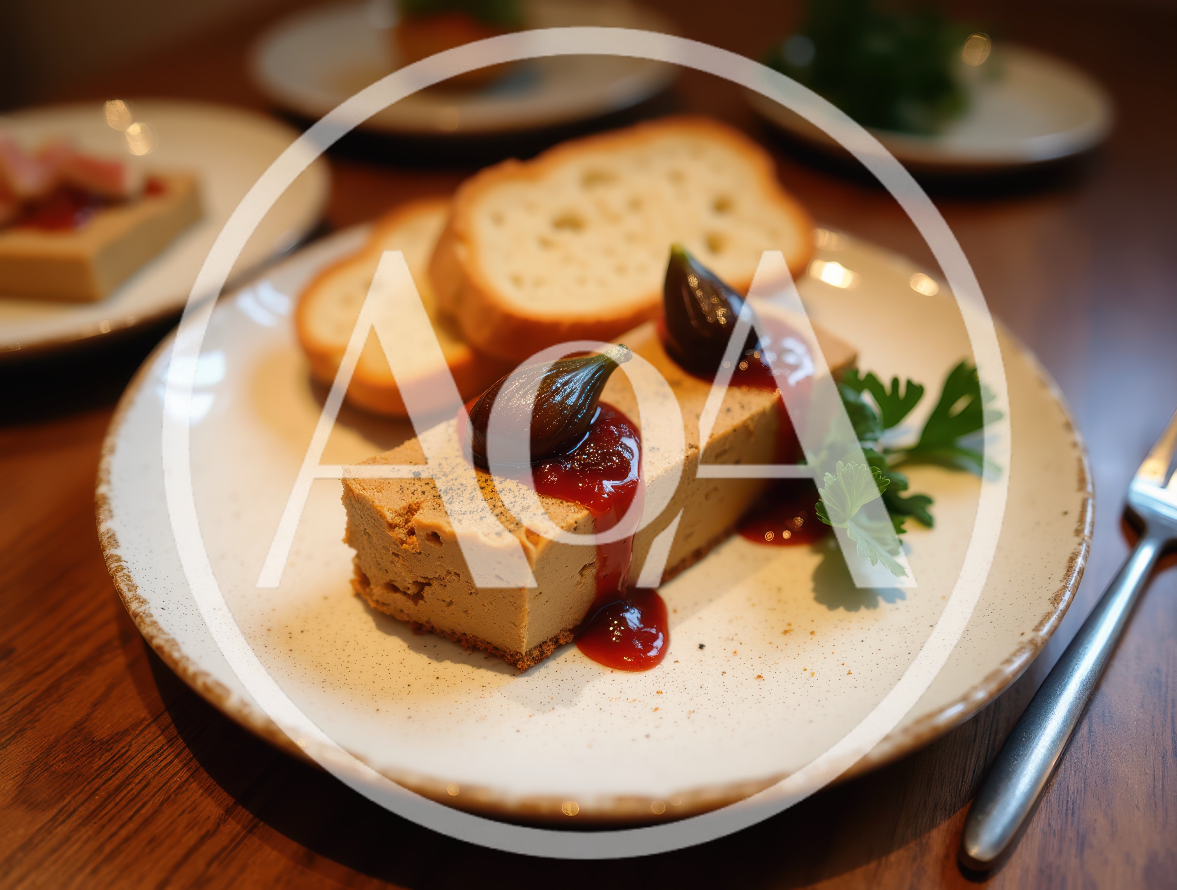 Gourmet Foie Gras Pate Served With Figs And Bread