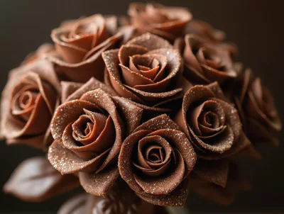 Chocolate Rose Bouquet With Edible Glitter