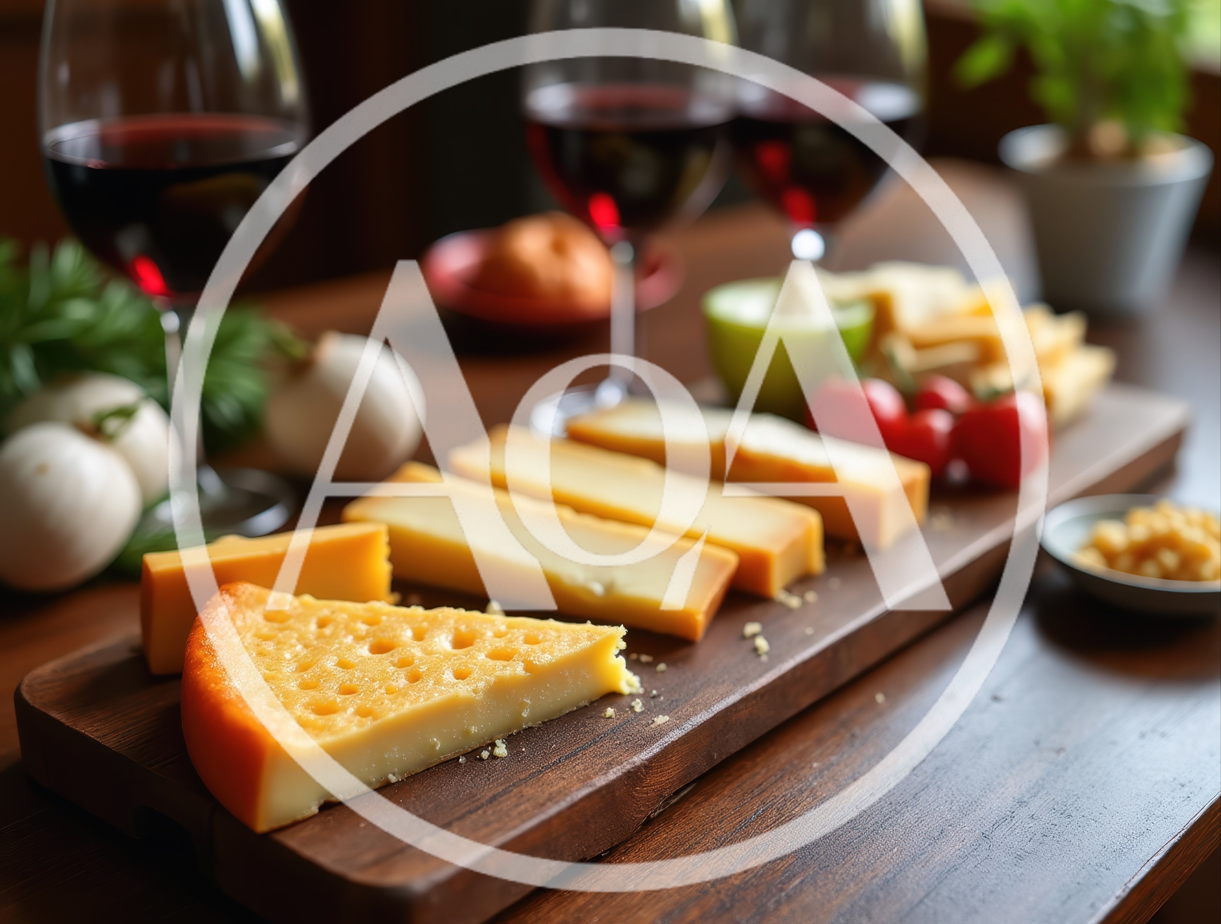 Gourmet Cheese Platter With Red Wine Pairing
