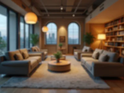 Modern Living Room Interior With Cozy Seating Area