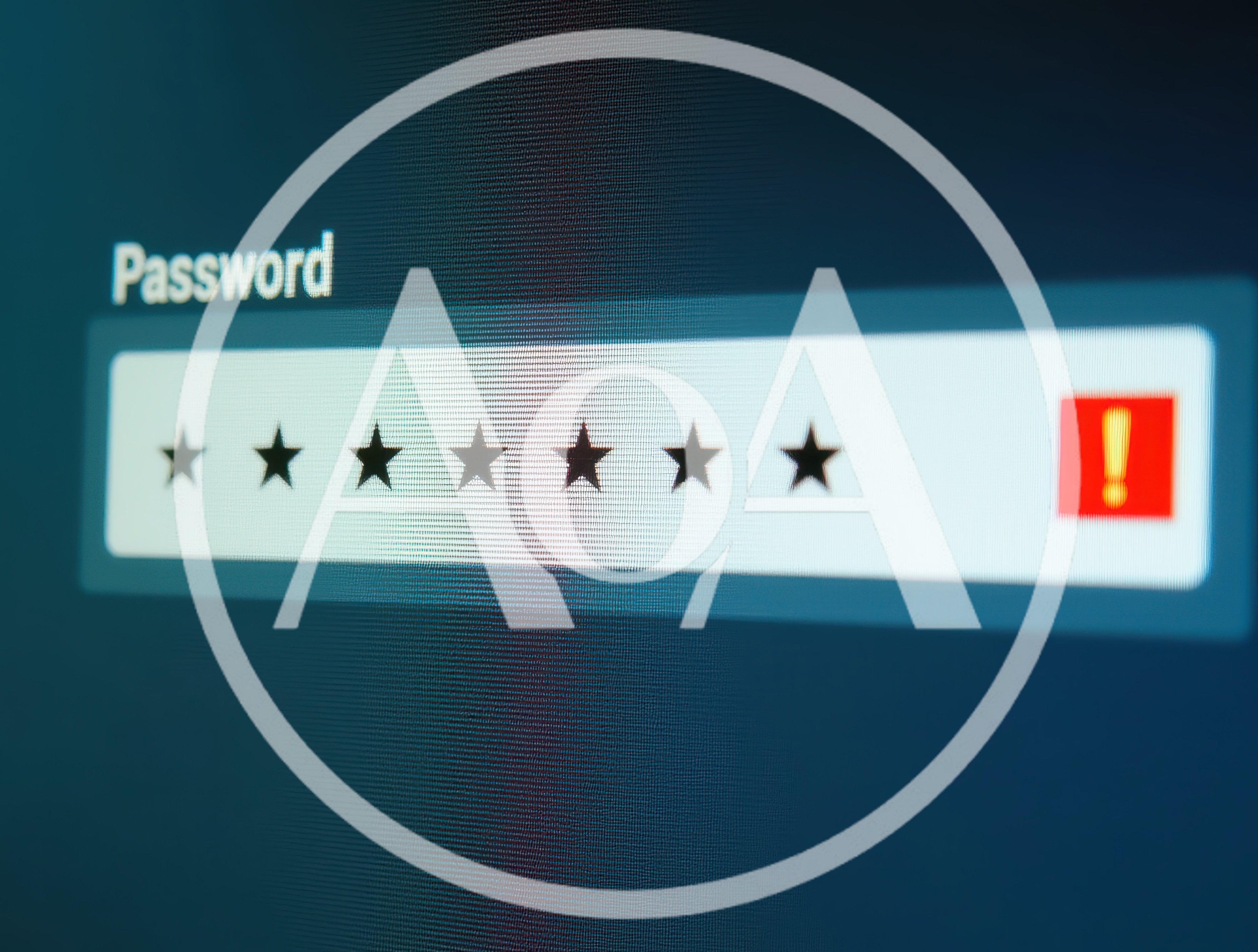 Password Input Field With Error Warning Icon