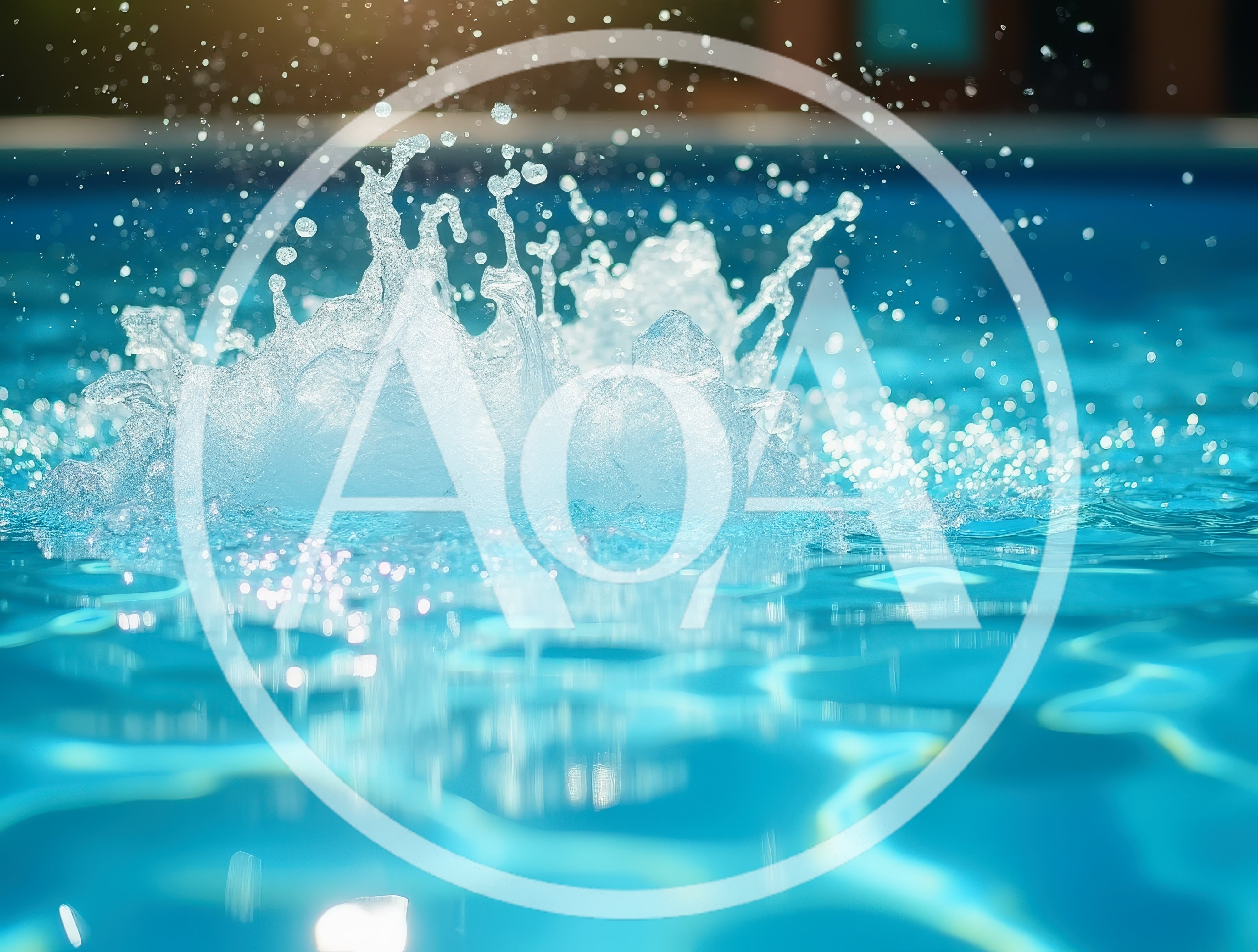 Large Water Splash In A Swimming Pool