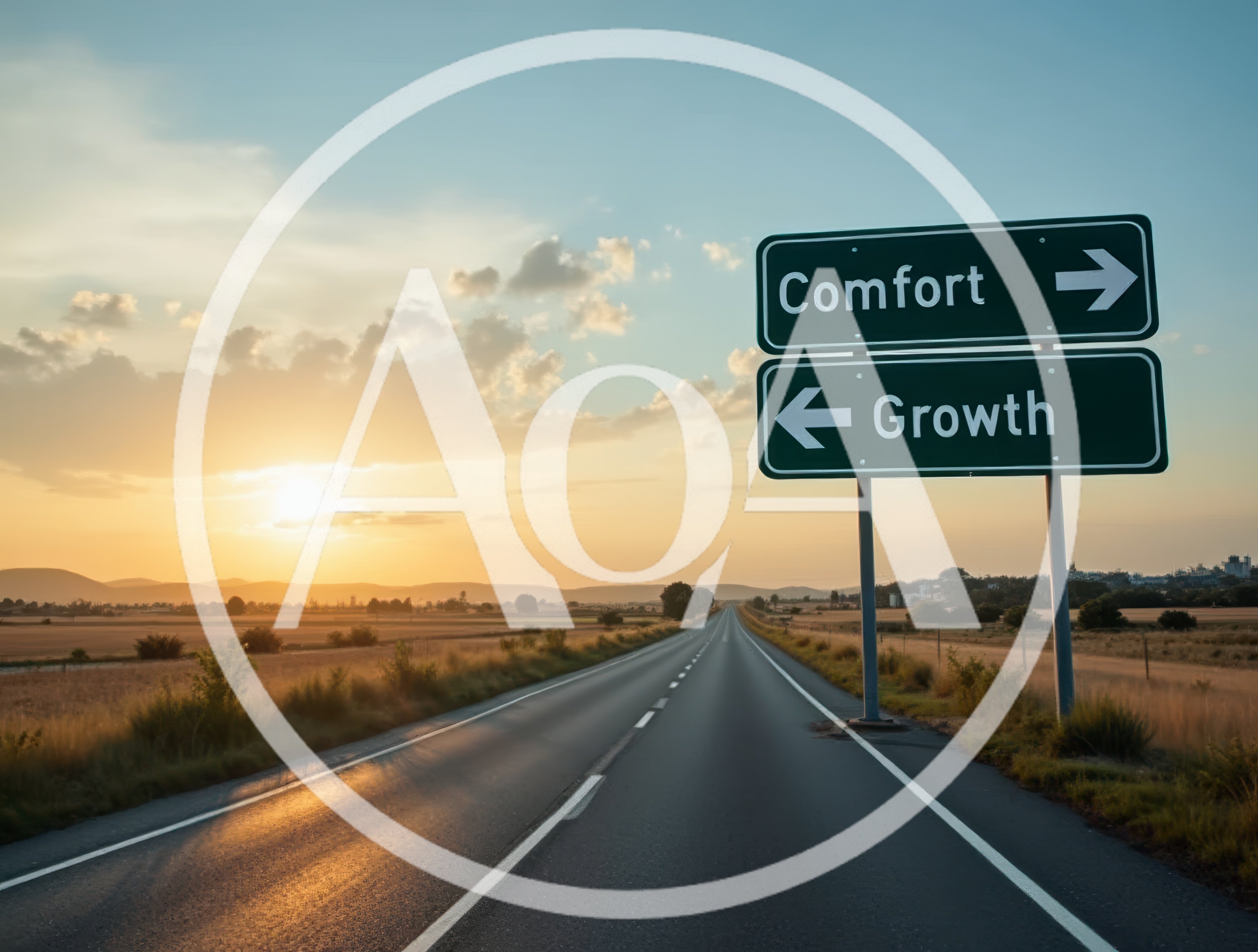 Road Sign Pointing Towards Comfort And Growth